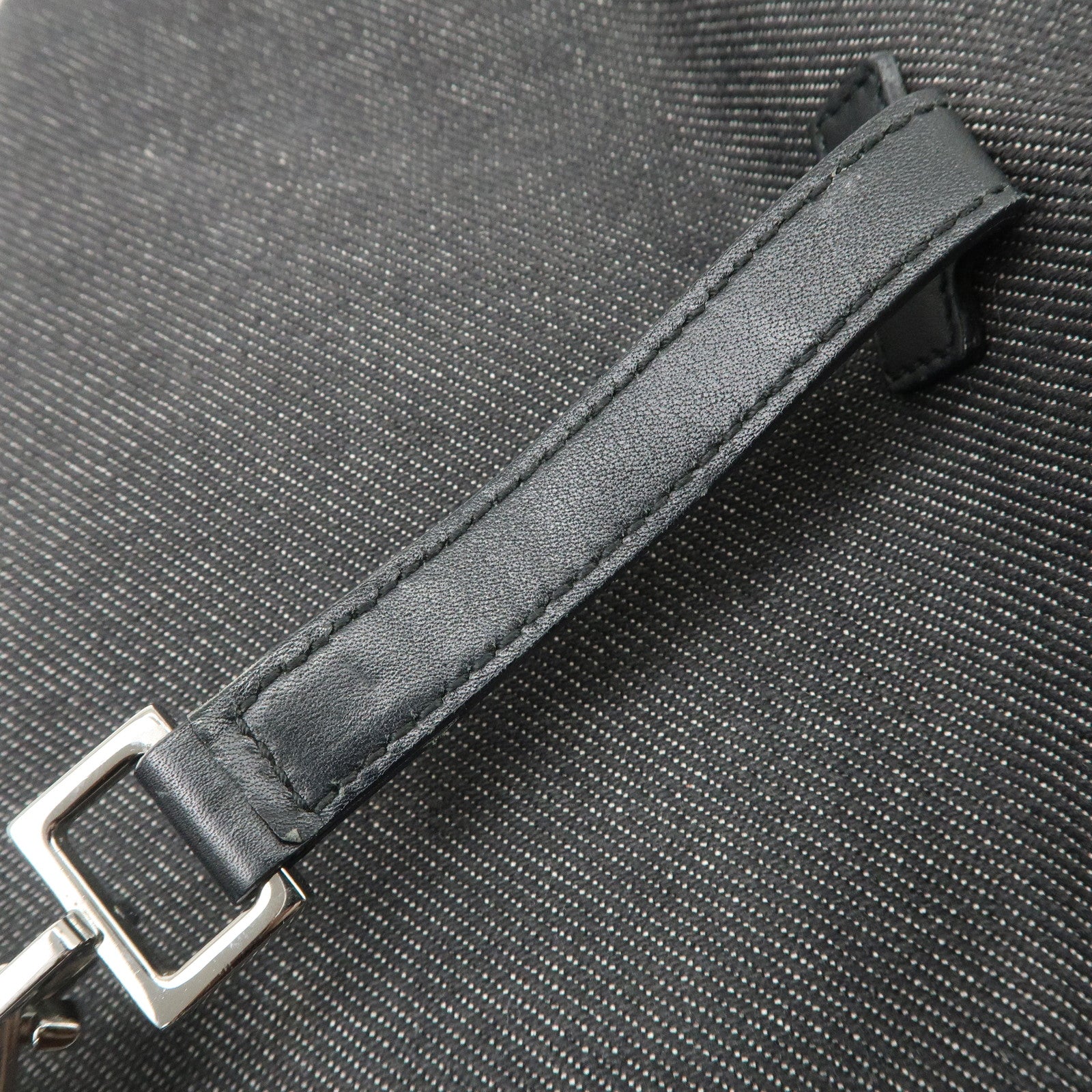 GUCCI Kandensky Denim Leather Shoulder Bag Hand Bag Black 28628