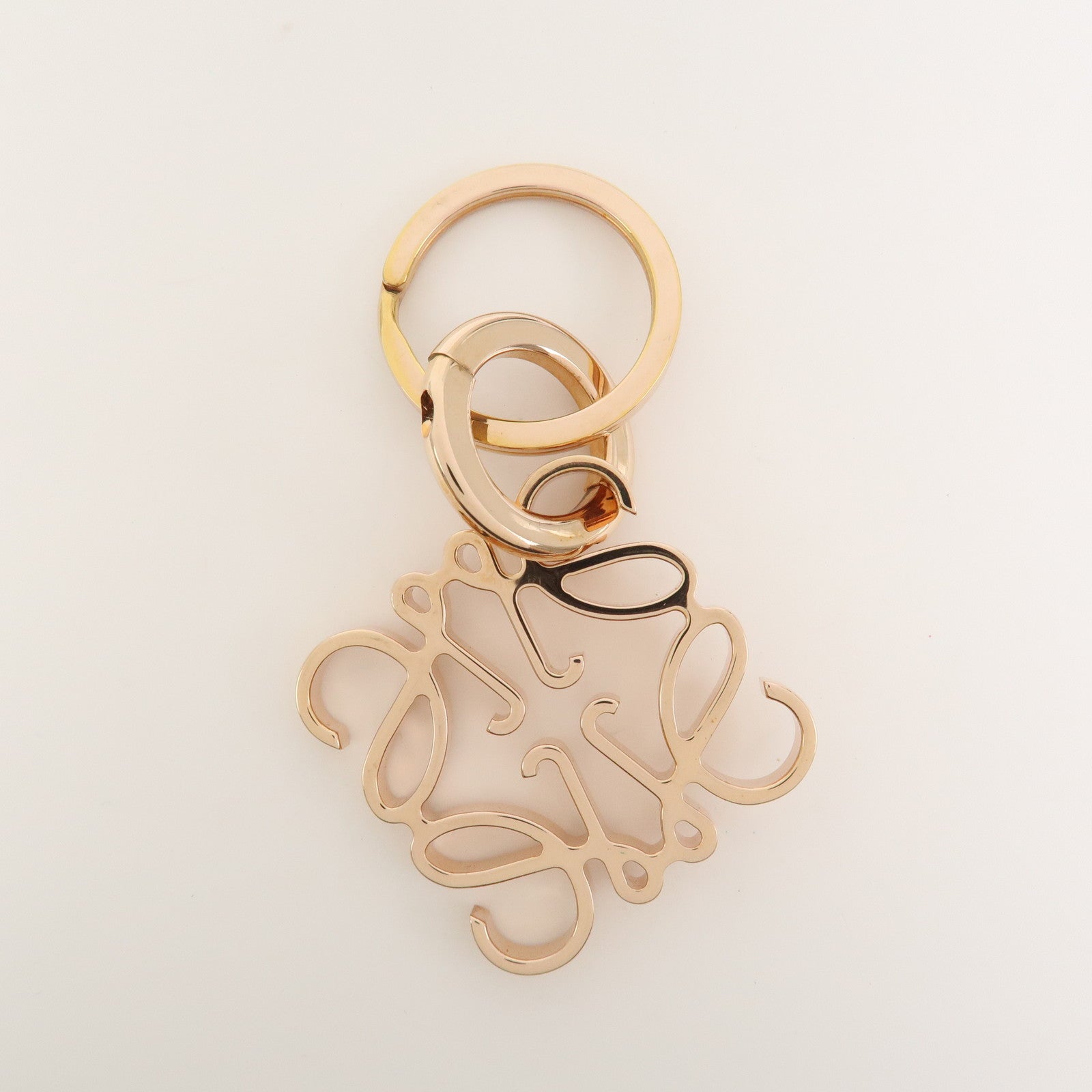 LOEW Anagram Metal Bag Charm Key Chain Gold