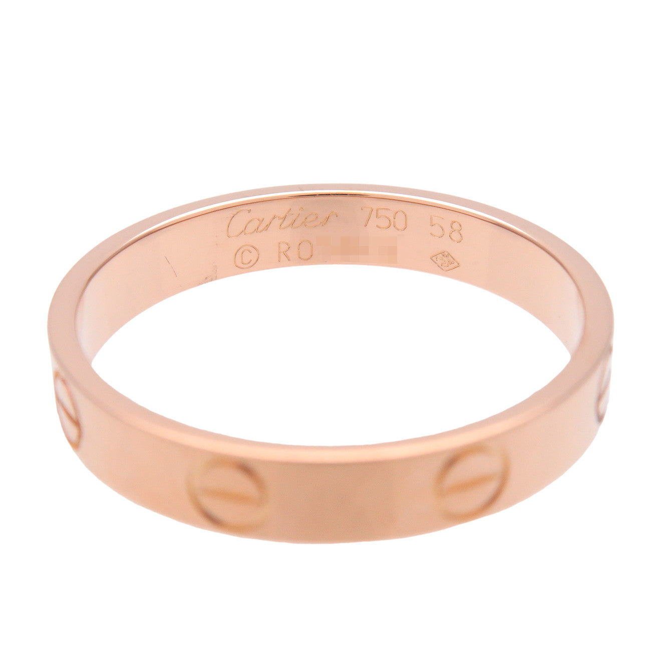 Cartier Mini Love Ring K18 750PG Rose Gold #58 US8.5 EU58 HK18.5