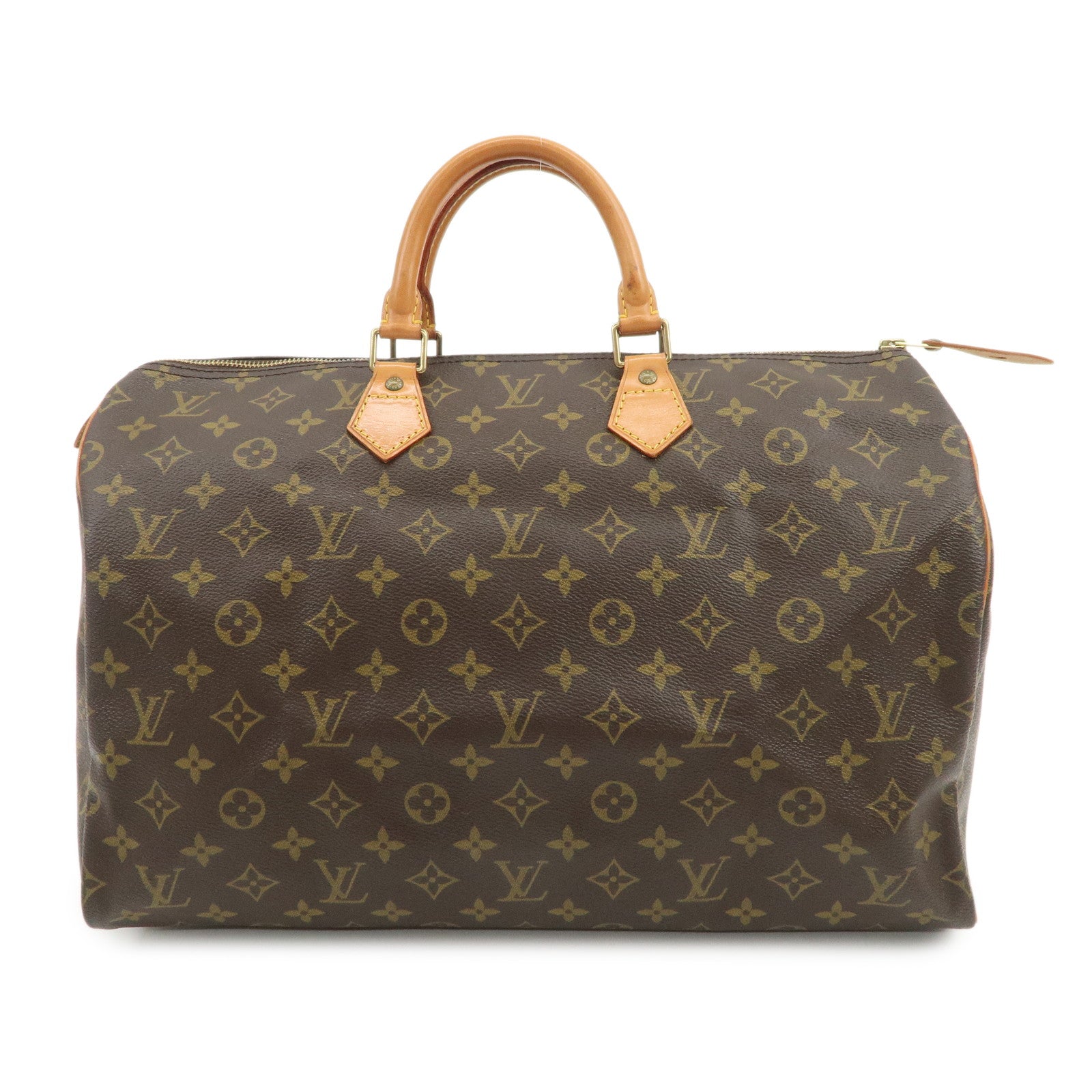 Louis Vuitton Monogram Speedy 40 Hand Bag Boston Bag Brown M41522