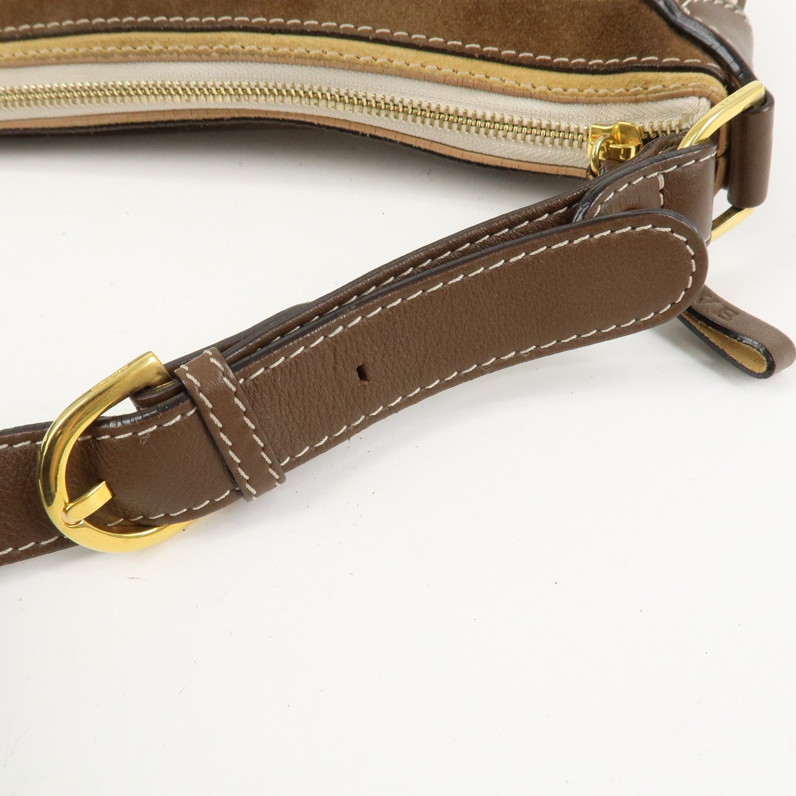 LOEWE Anagram Canvas Suede Leather Shoulder Bag 160th Anniversary