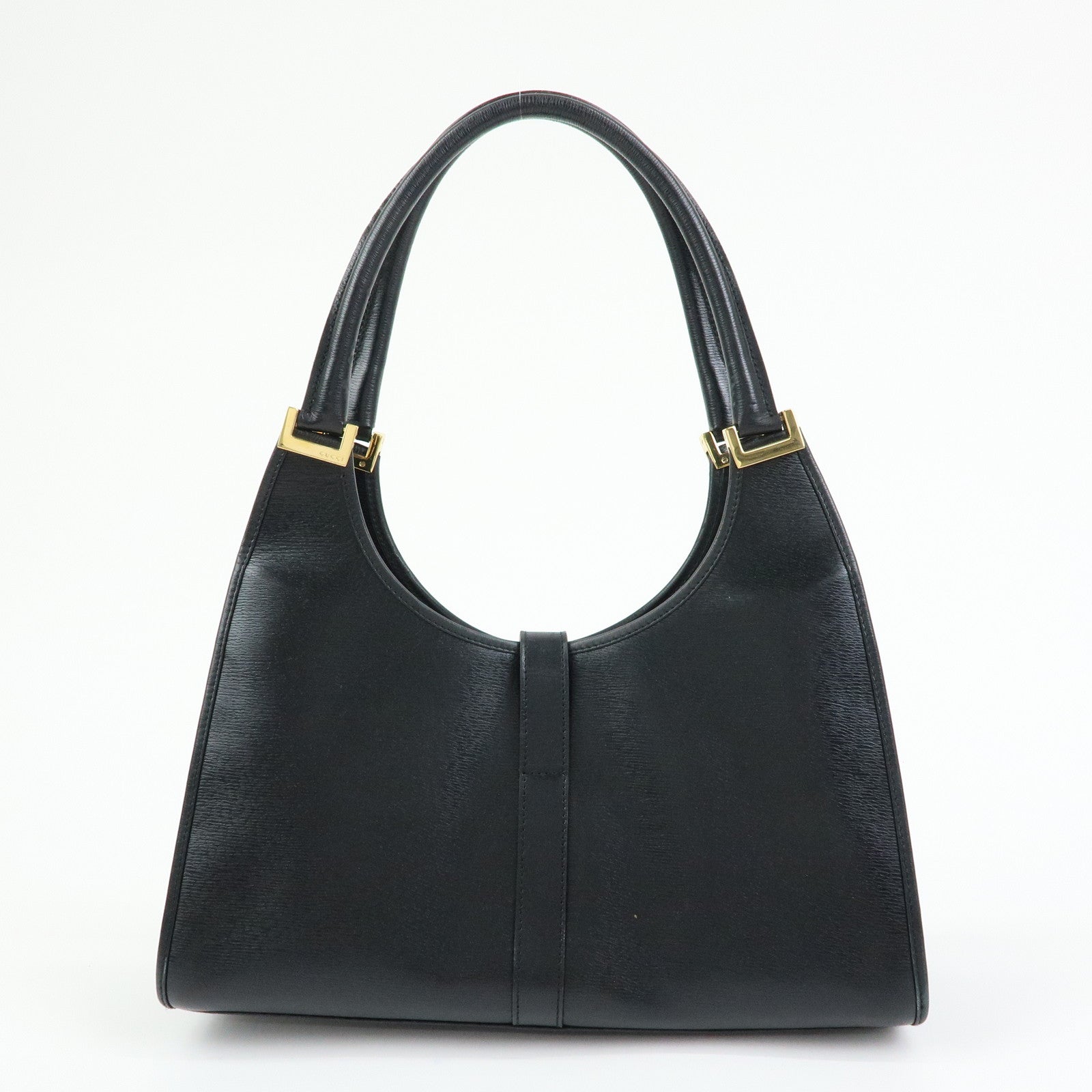 GUCCI Jackie Leather Shoulder Bag Hand Bag Black 002.1067