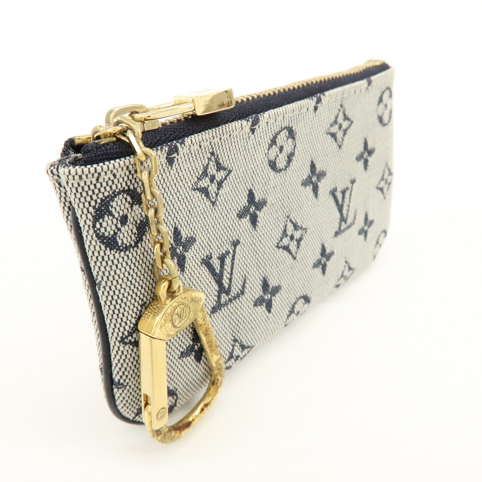 Louis Vuitton Monogram Mini Pochette Cles Coin Case Blue M92236