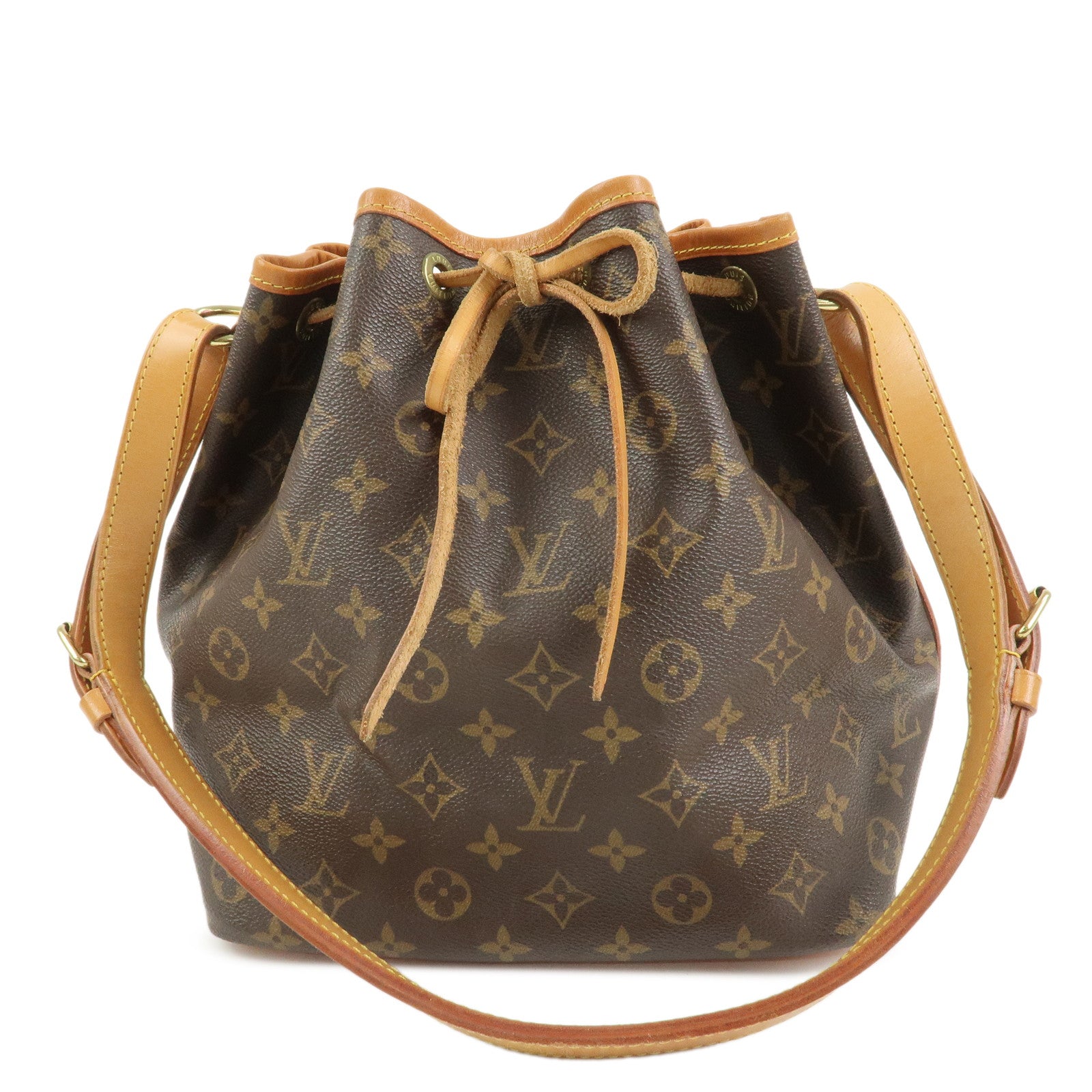 Louis Vuitton Monogram Petit Noe Shoulder Bag Brown M42226