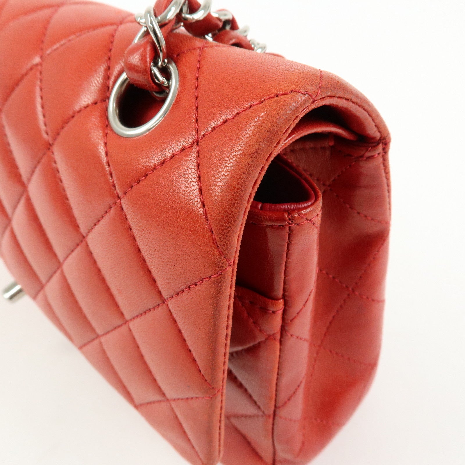 CHANEL COCO Mark Matelasse 25 Double Flap Chain Shoulder Bag A01112