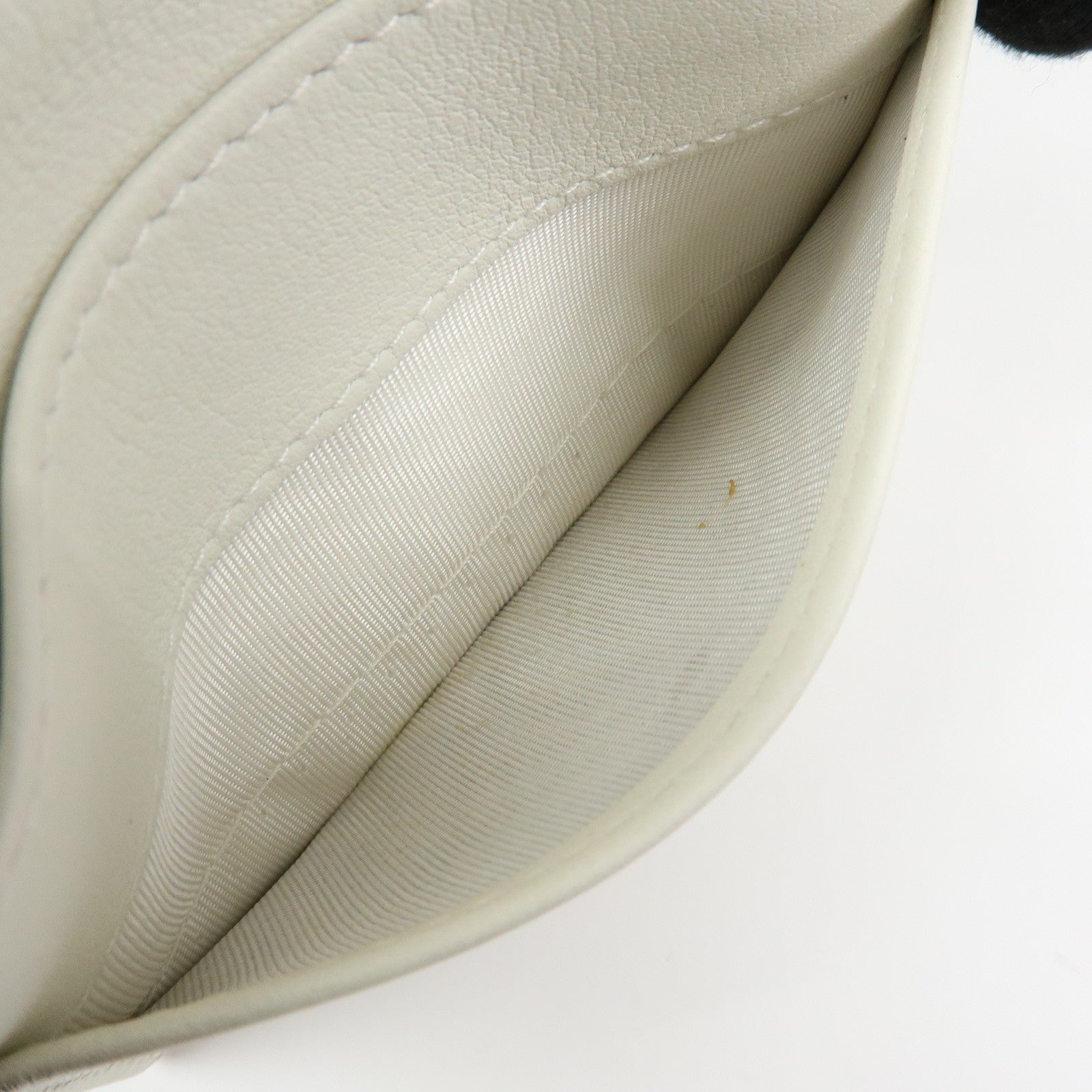 Christian Dior Lady Dior Amore Valentine Leather Card Case Ivory