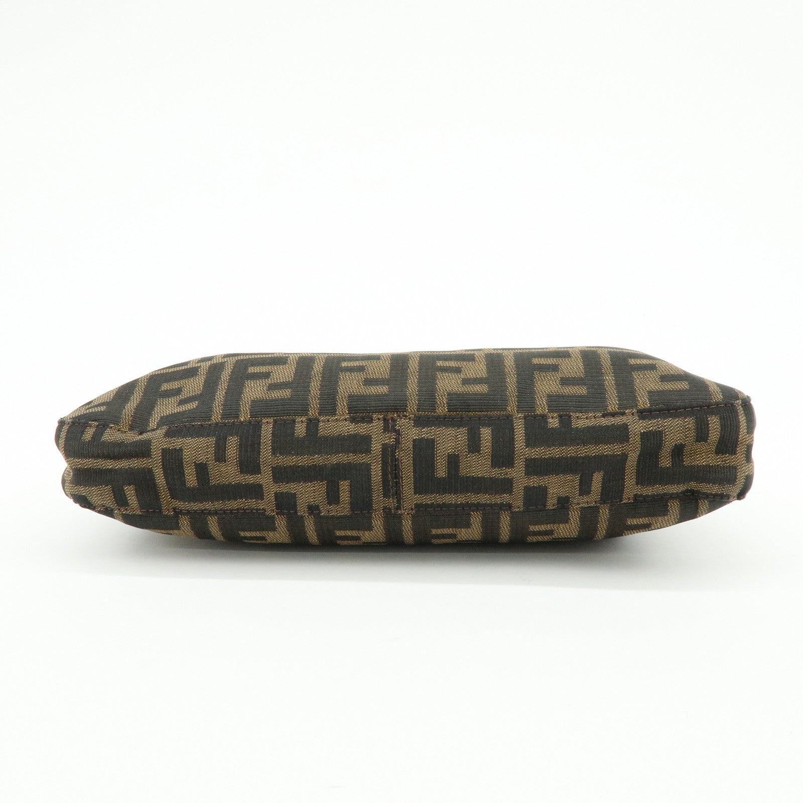 FENDI Zucca Canvas Shoulder Bag Hand Bag Brown Black 265690