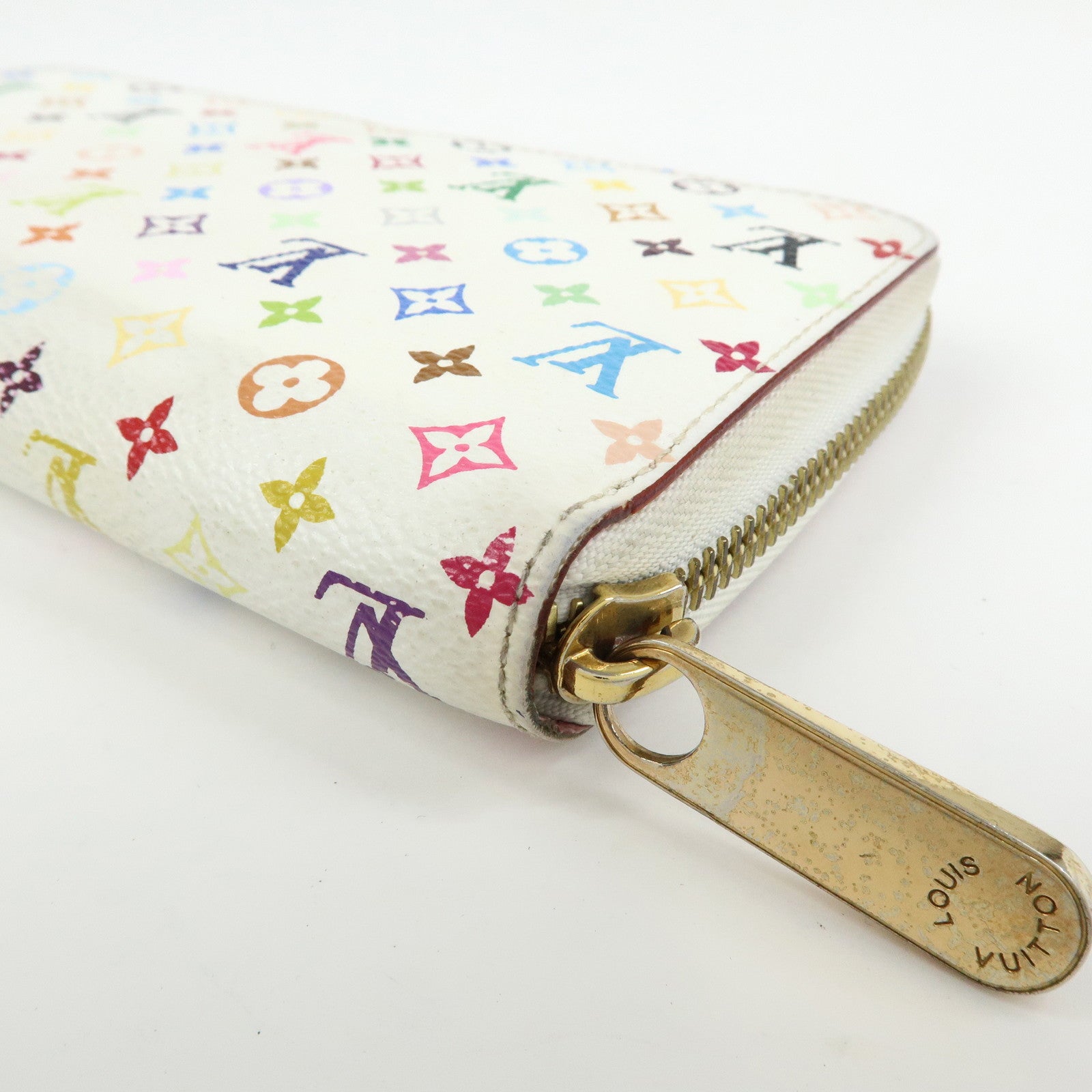 Louis Vuitton Monogram Multicolor Round Zippy Wallet Blanc M60241