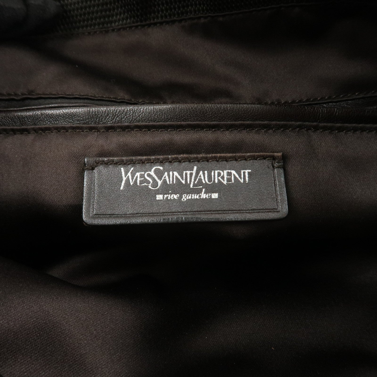 SAINT LAURENT PARIS Kahala Nylon Leather Tote Bag Brown 123435