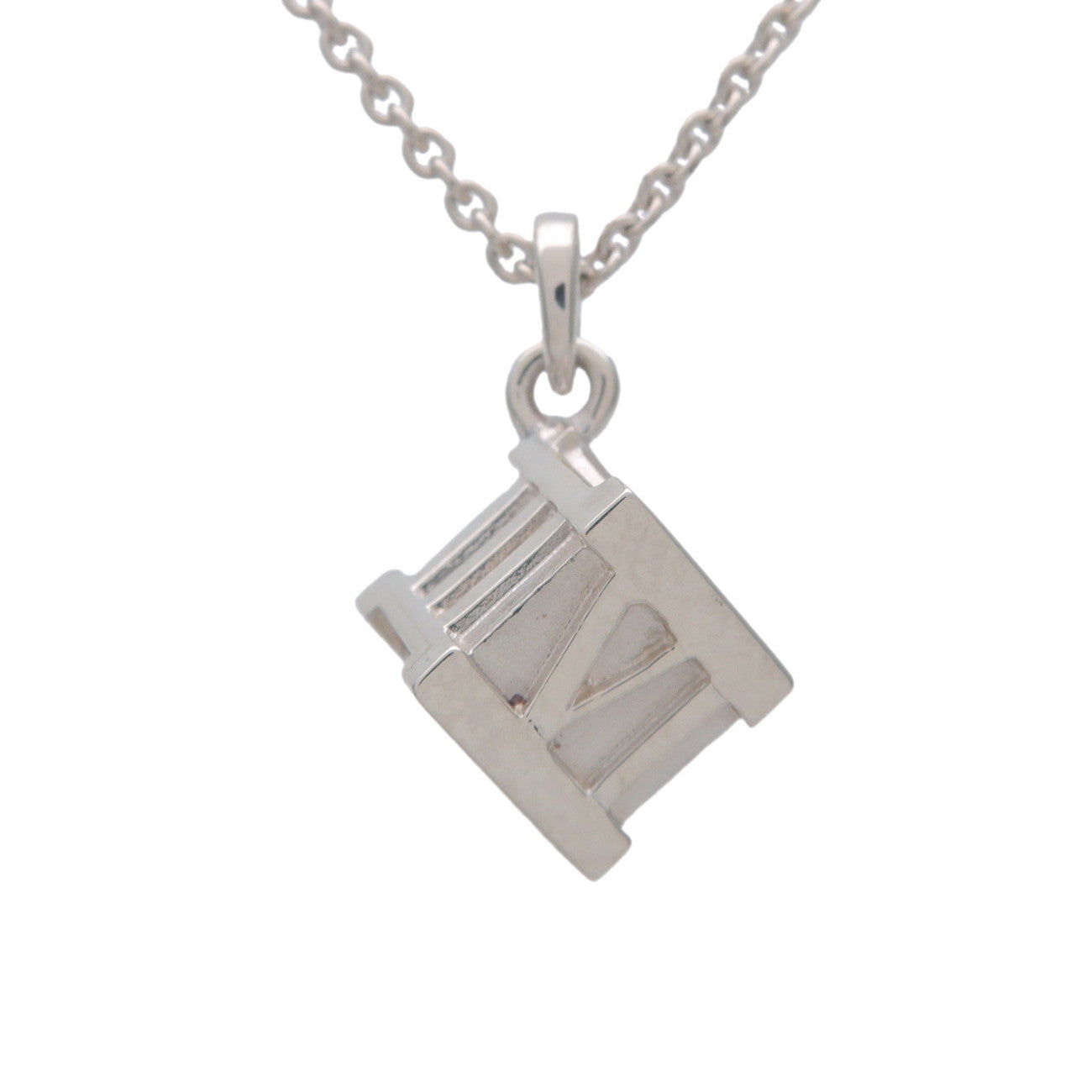 Tiffany & Co Atlas Cube Necklace SV925 Silver