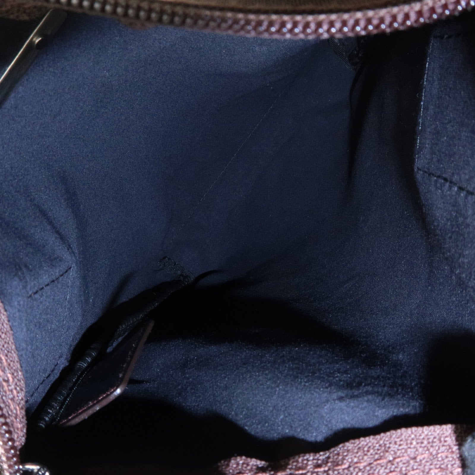 Ferragamo Nylon Leather Shoulder Bag Crossbody Bag Brown Silvern