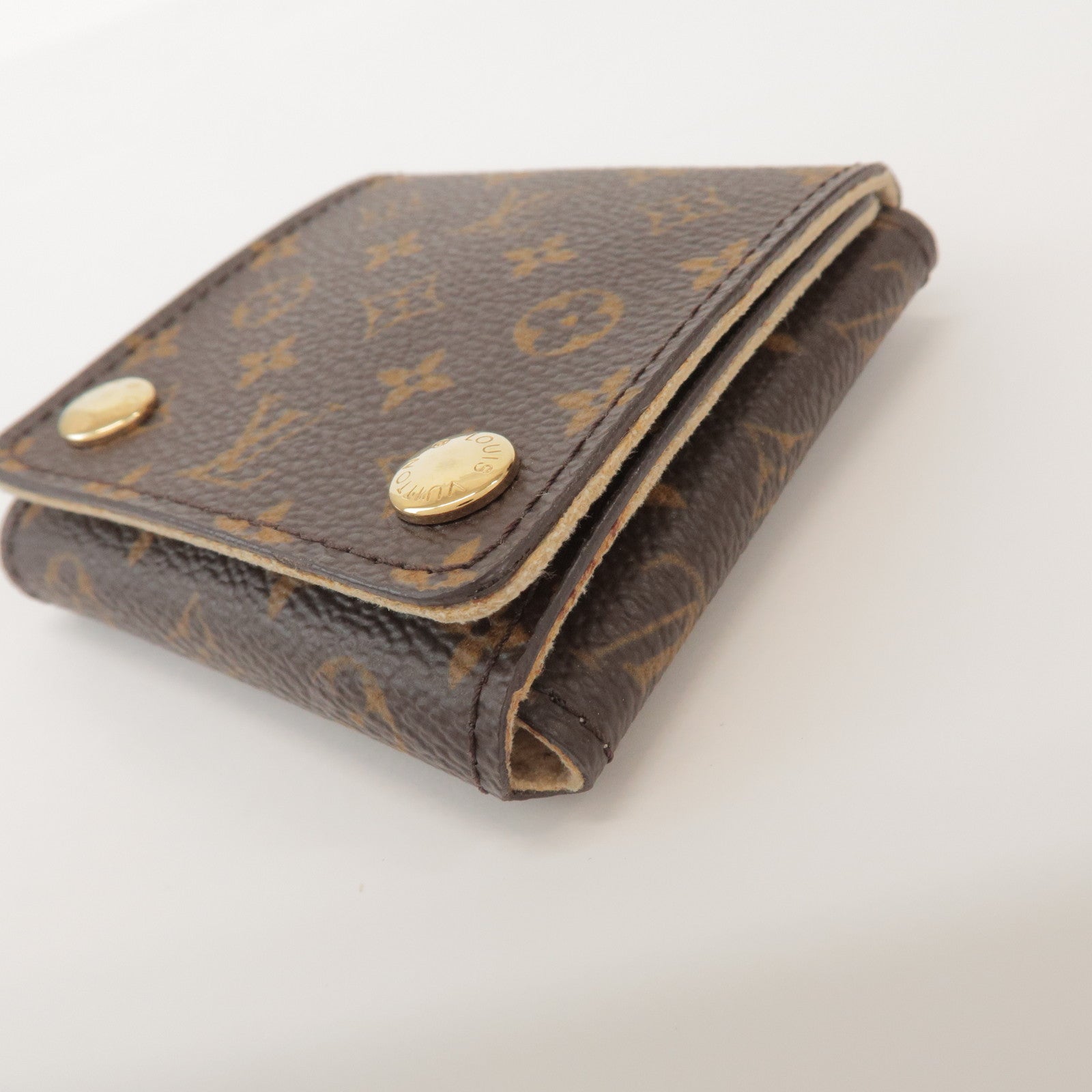 Louis Vuitton Monogram Set of 2 Necklace Case Jewelry Case Brown