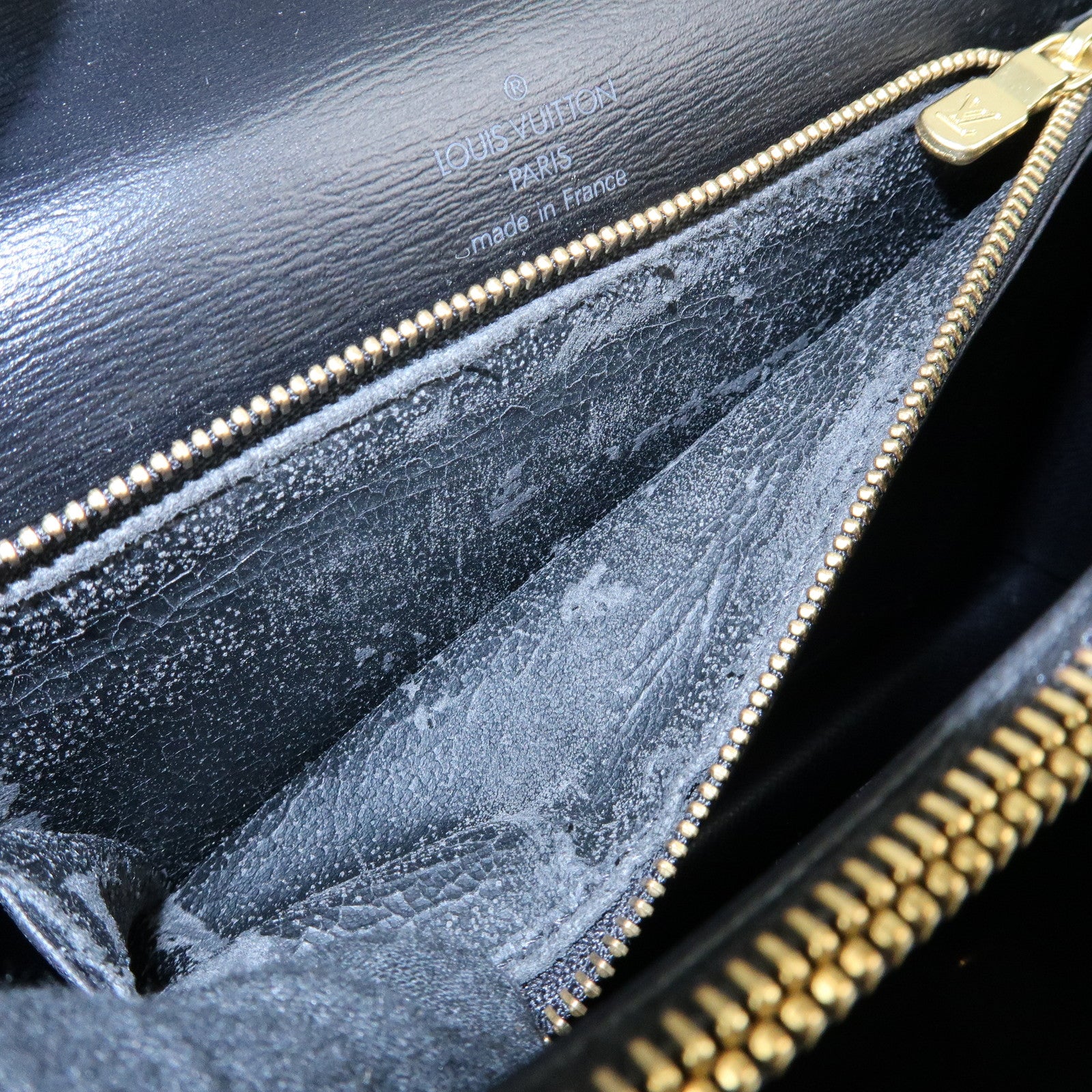 Louis Vuitton Epi Concorde Leather Hand Bag Noir Black M52132