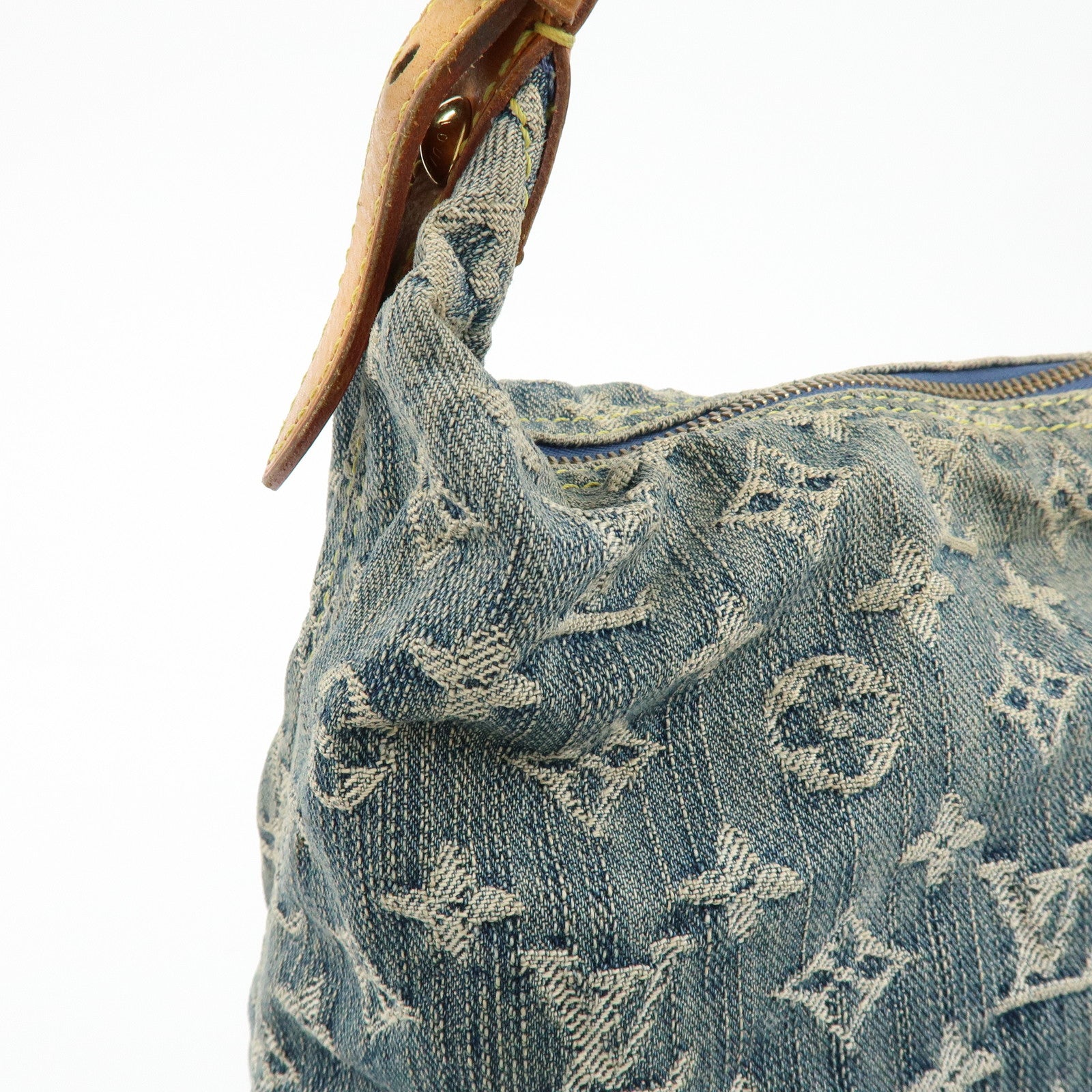 Louis Vuitton Monogram Denim Baggy GM Shoulder Bag Blue M95048