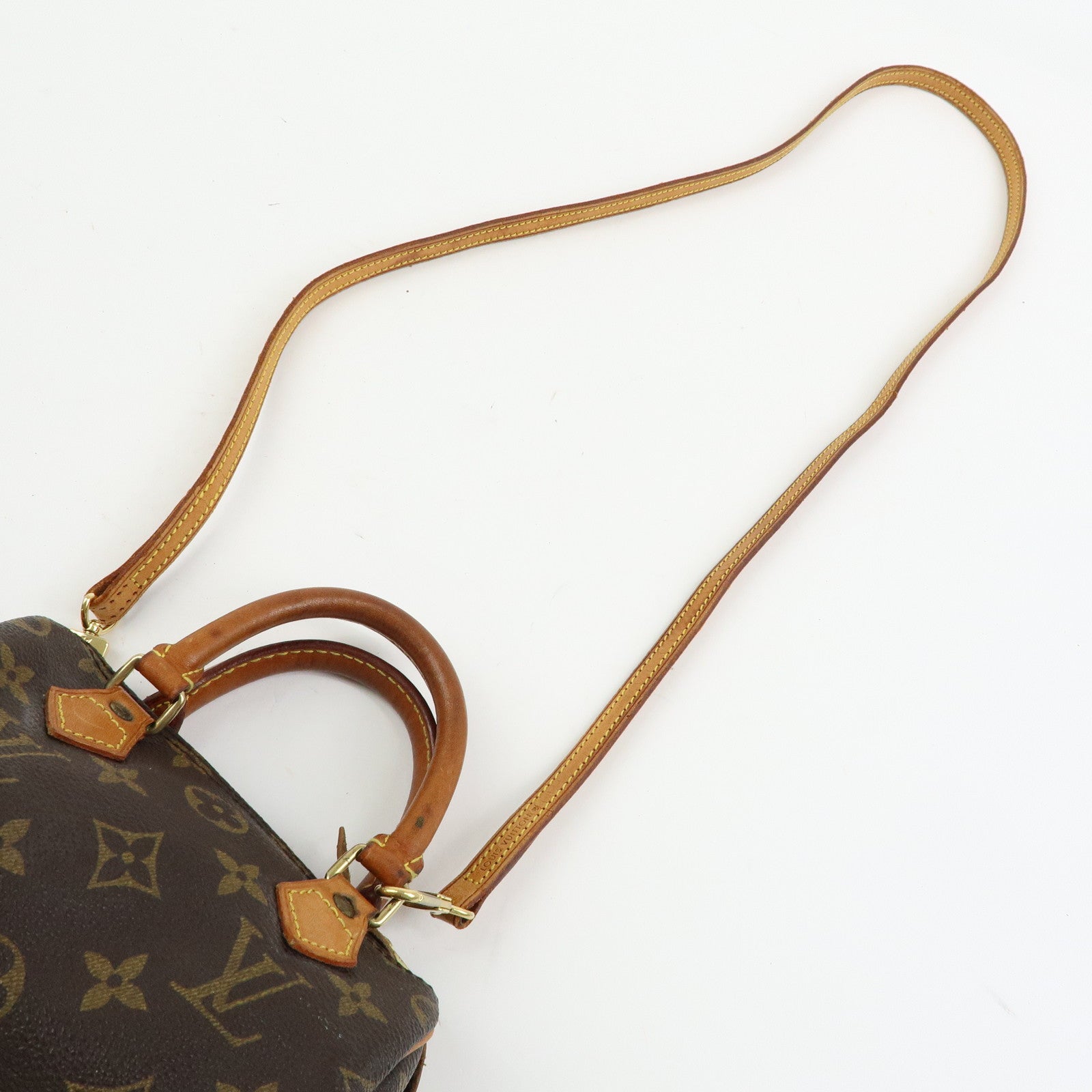 Louis Vuitton Monogram Mini Speedy Hand Bag Brown M41534