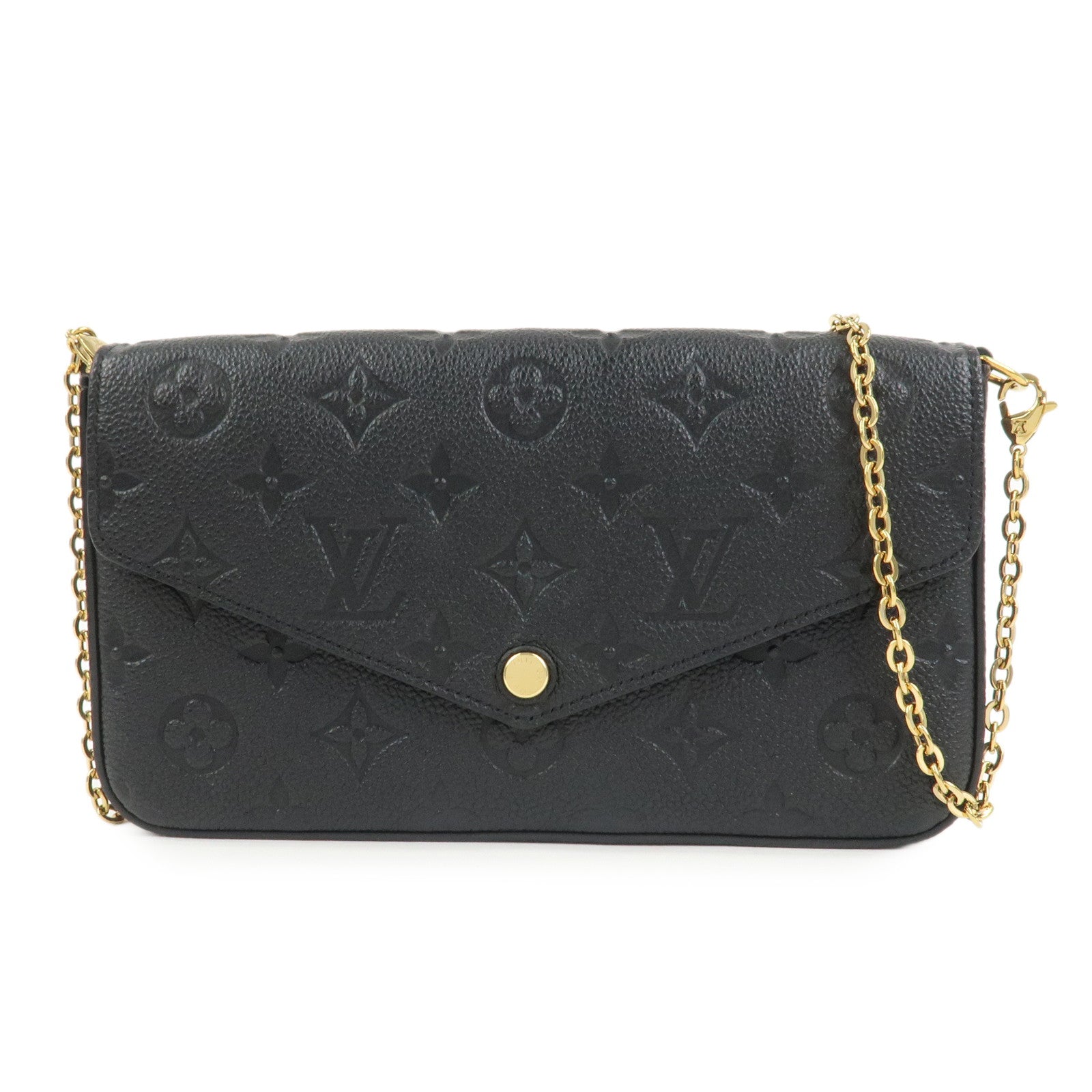 Louis Vuitton Monogram Empreinte Pochette Fﾃｩlicie Noir Black M82477