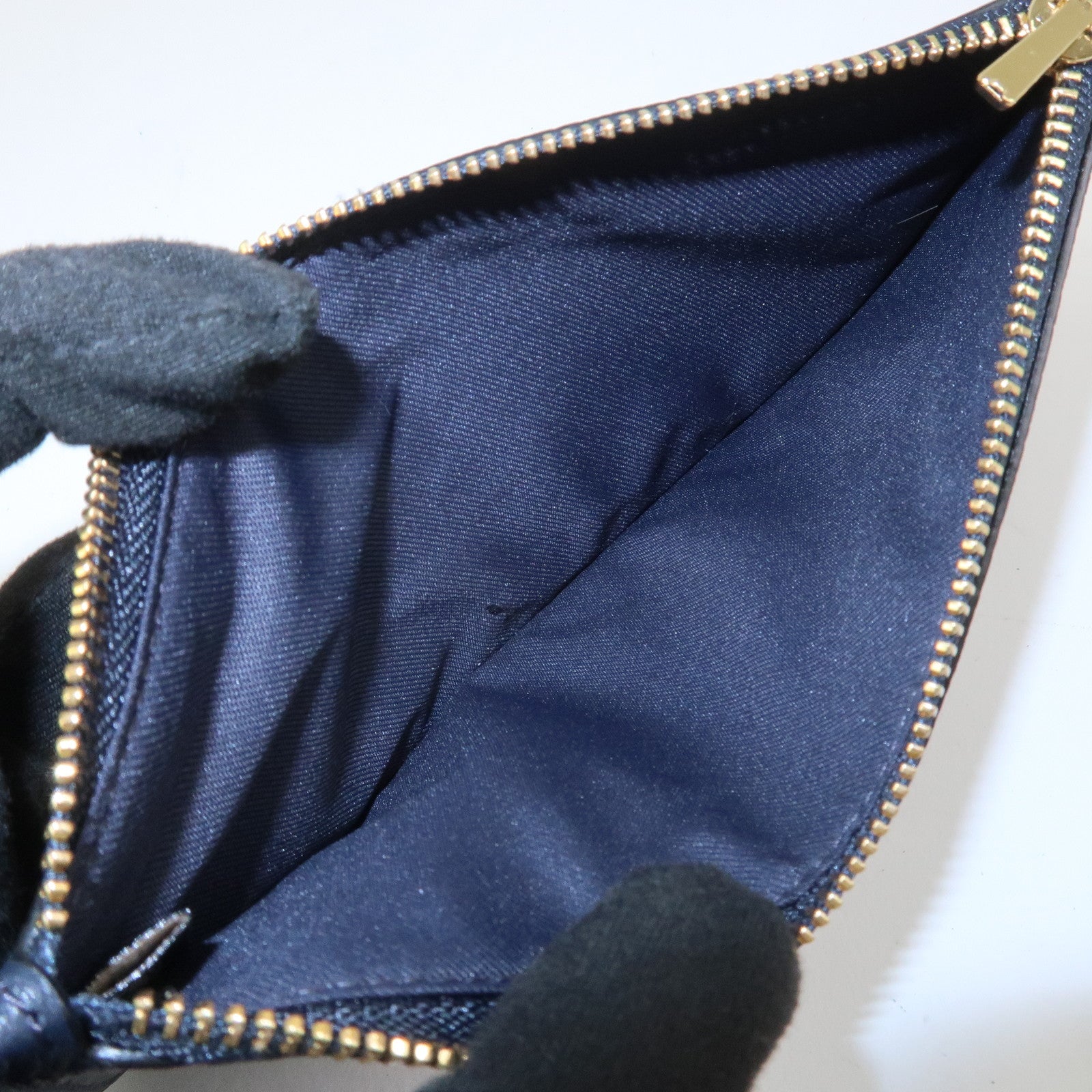 COACH Logo Leather Shoulder Bag Crossbody Bag Navy