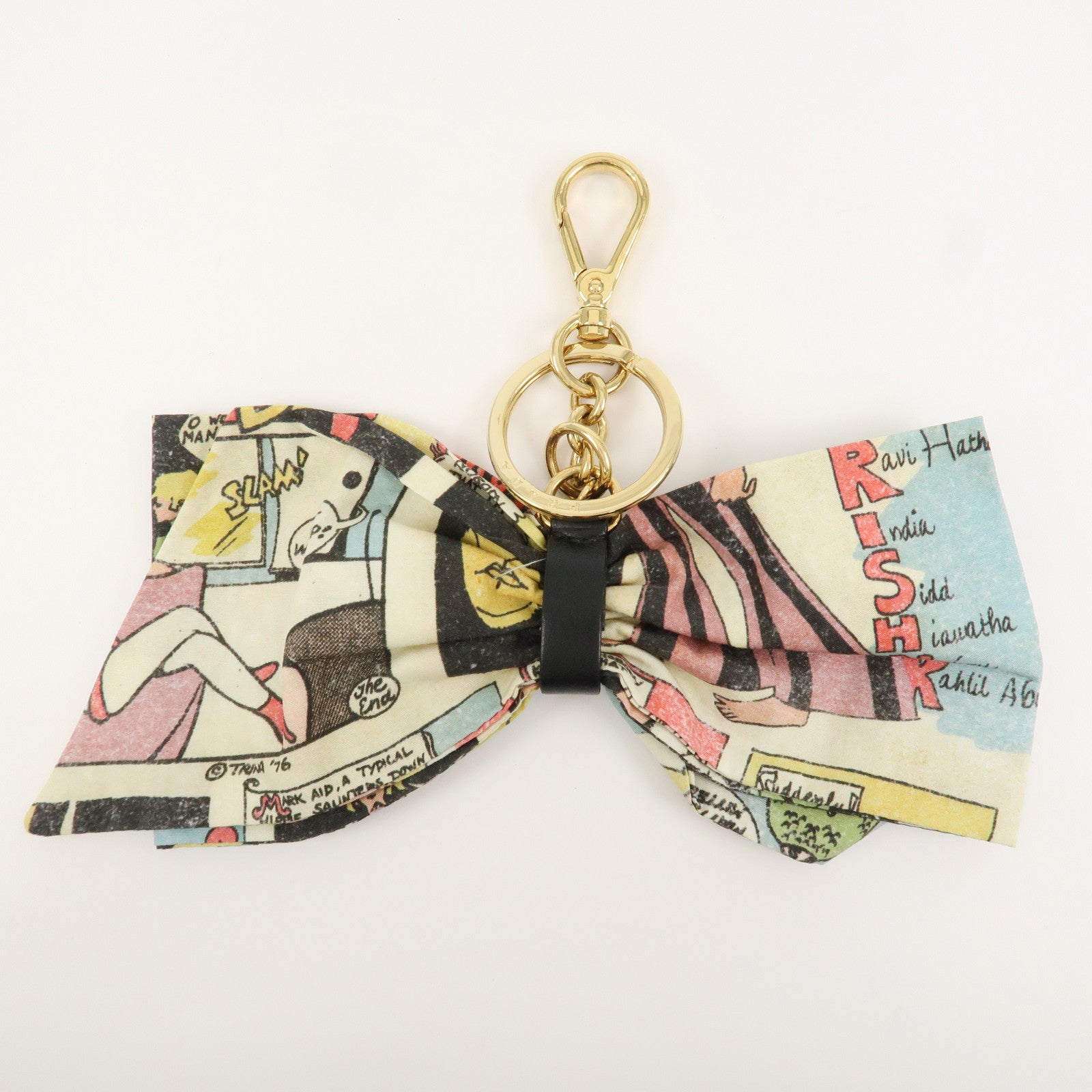 PRADA American Comic Ribbon Bag Charm Key Chain 1TT085