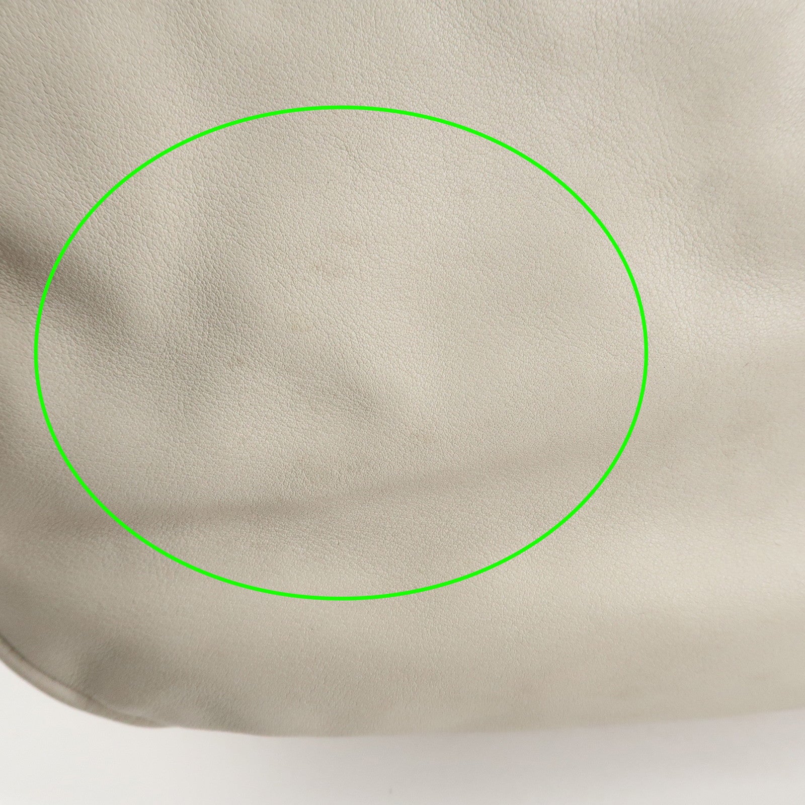 PRADA Logo Leather Shoulder Bag Hand Bag Ivory Gold Hardware Used