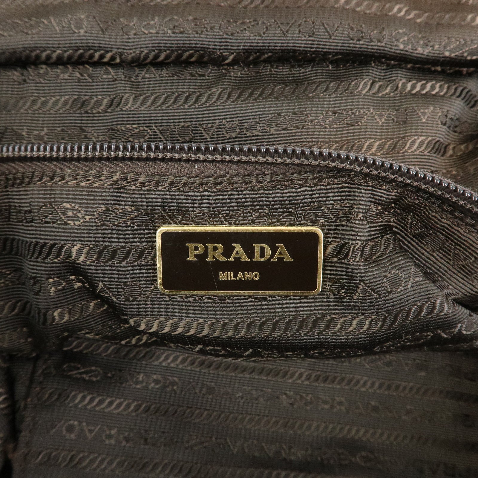 PRADA Triangle Logo Nylon Leather 2Way Shoulder Bag Flower Print