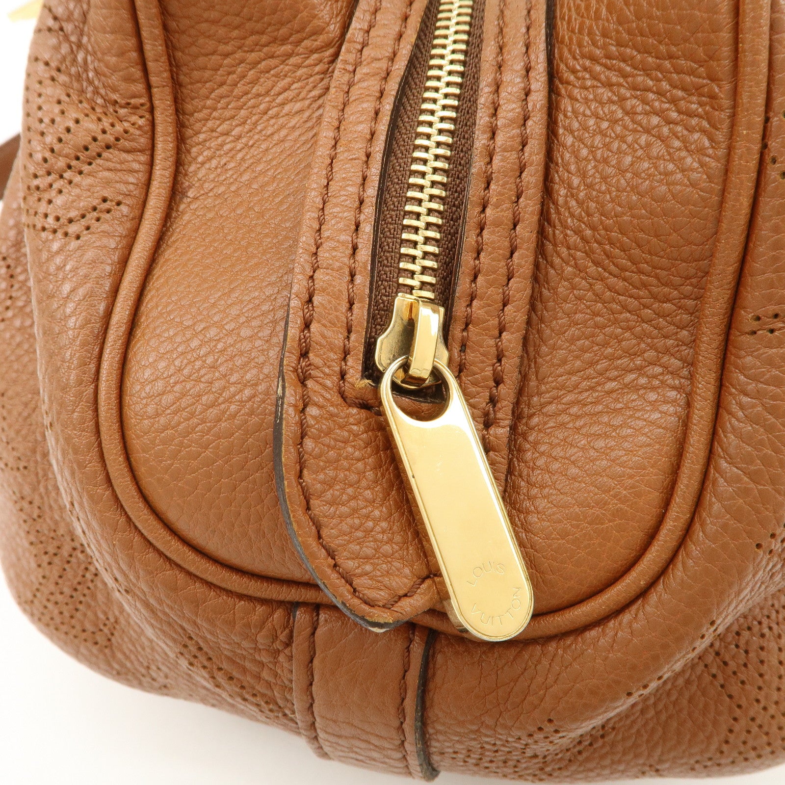 Louis Vuitton Monogram Mahina Luna PM Hand Bag Brown M97052 Used