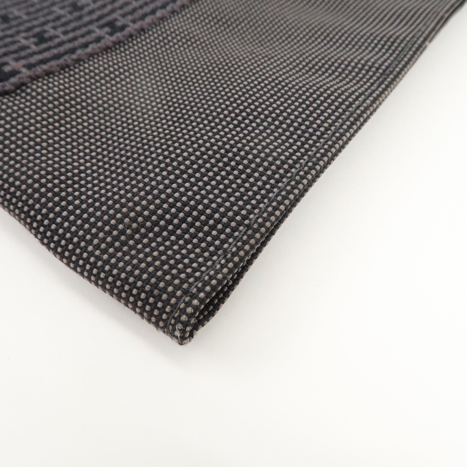 HERMES Herline Herbag Canvas Shoulder Bag Crossbody Bag Black