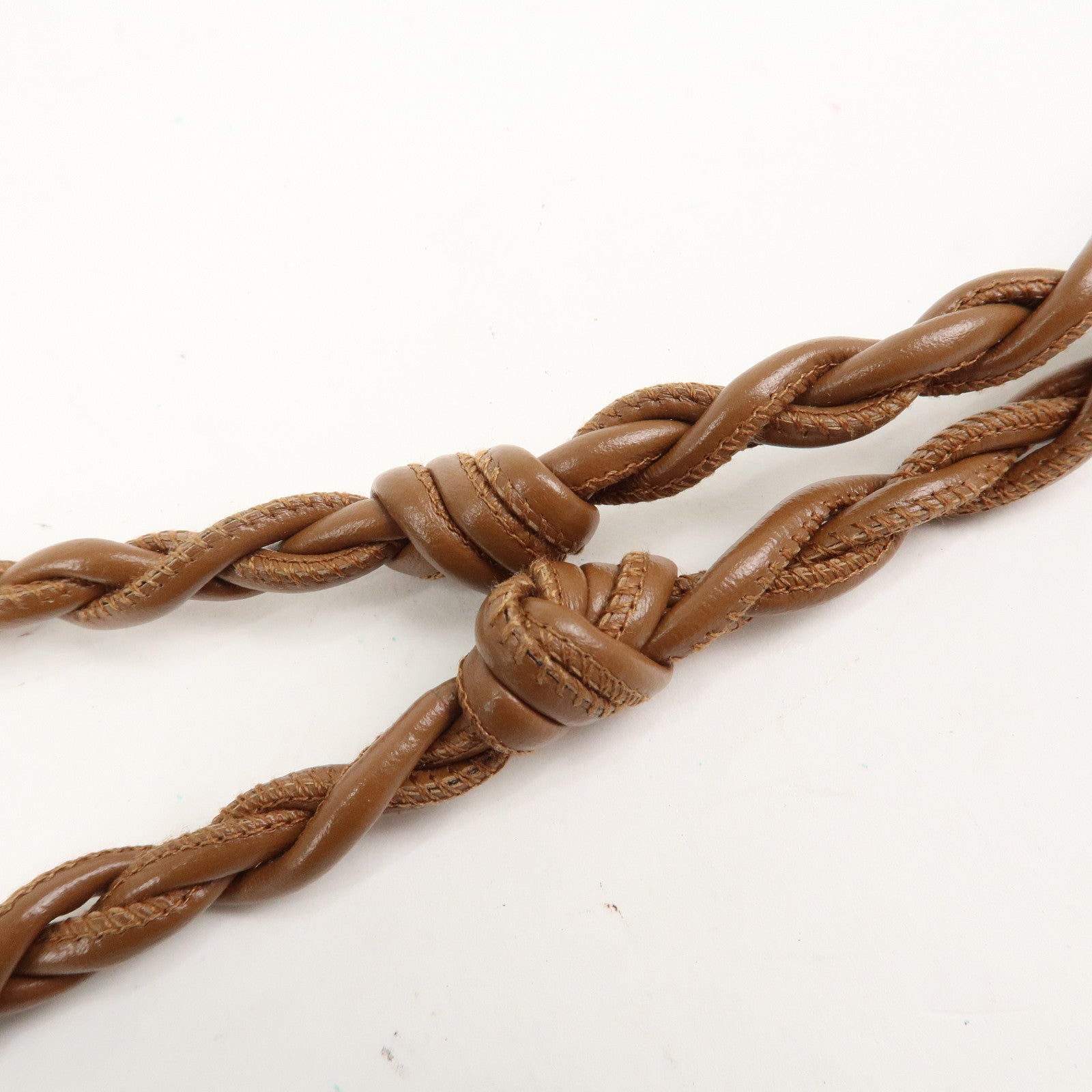 JIL SANDER Leather Tangle Small Shoulder Bag Crossbody Bag Brown