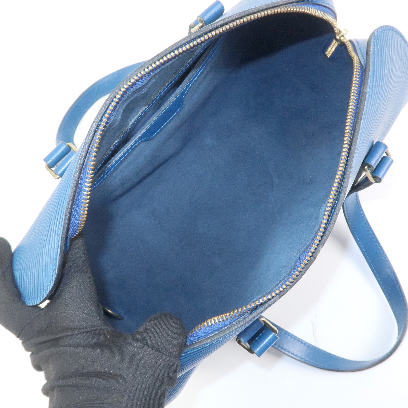 Louis Vuitton Epi Soufflot Shoulder Bag Hand Bag Toledo Blue M52225