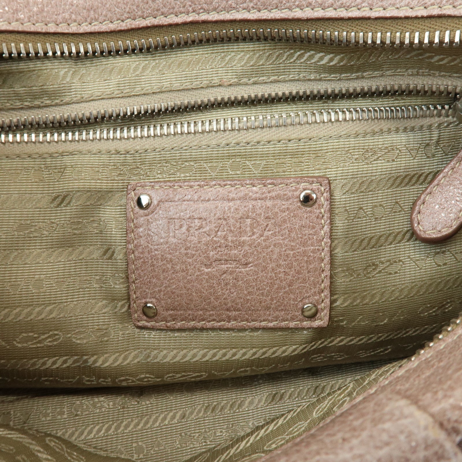 PRADA 2Way Bag Hand Bag Shoulder Bag Pink Beige BN1602