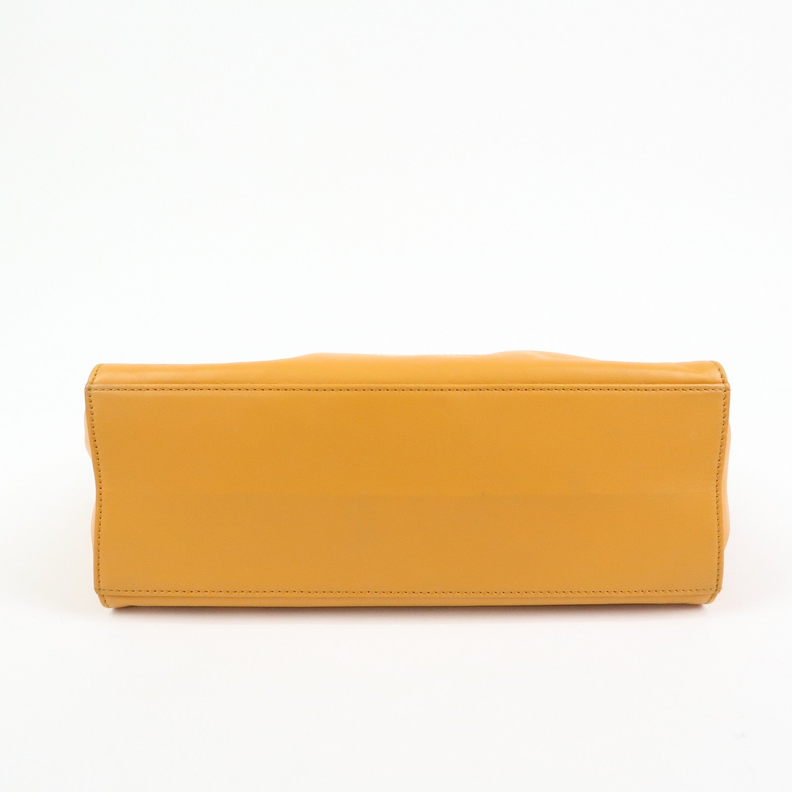CHANEL COCO Mark Leather Tote Bag Shoulder Bag Orange