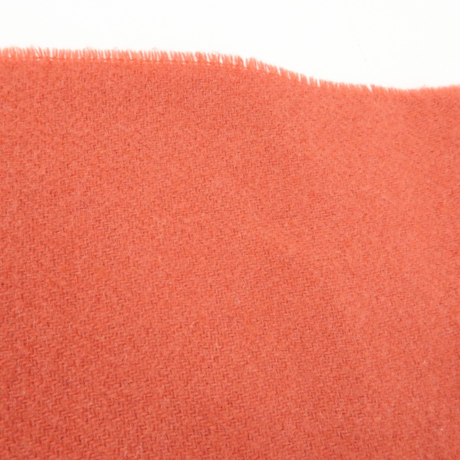 Christian Dior Logo Wool Cashmere Fringe Scarf Red