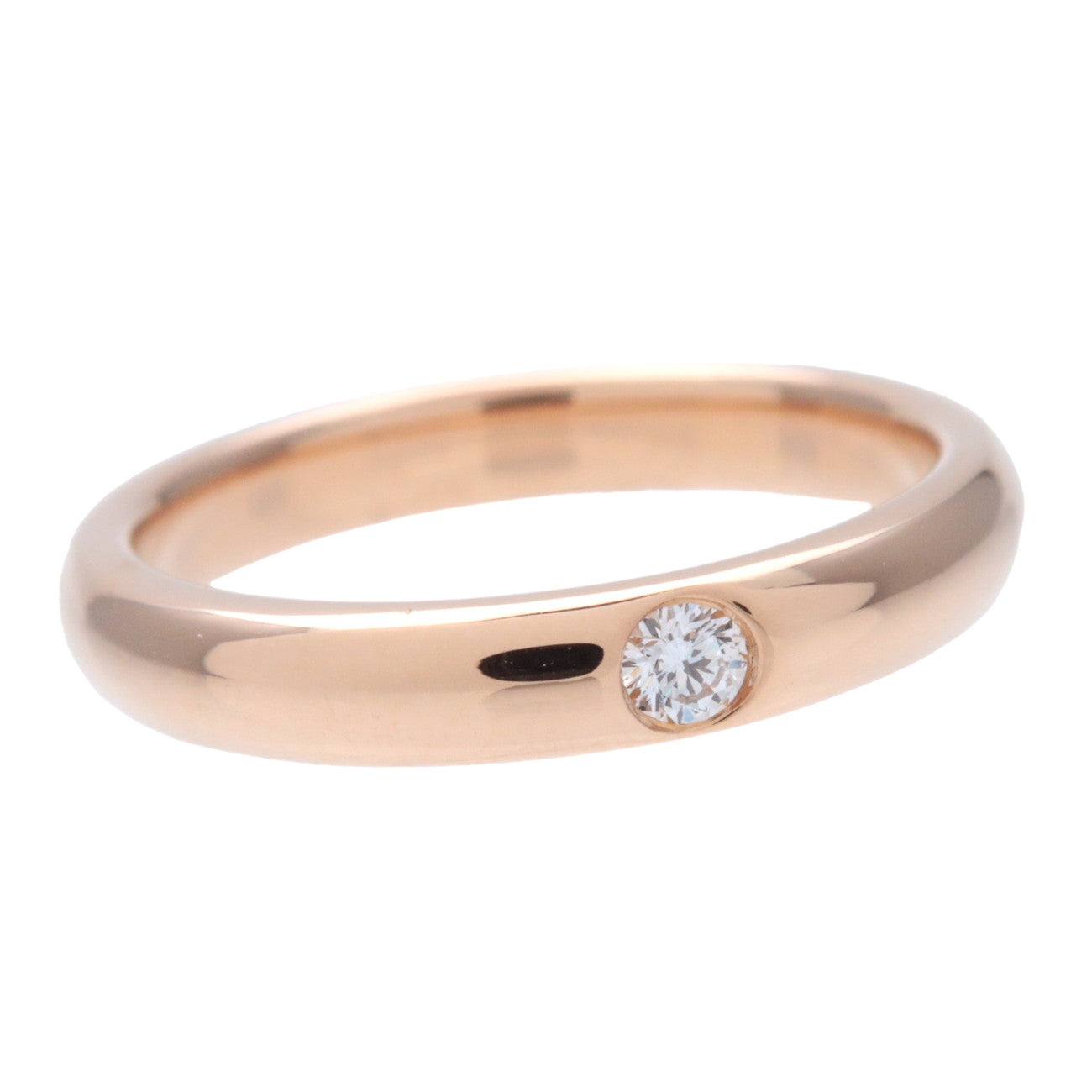 HARRY WINSTON Marrige Ring 1P Diamond 750PG Rose Gold US4-4.5