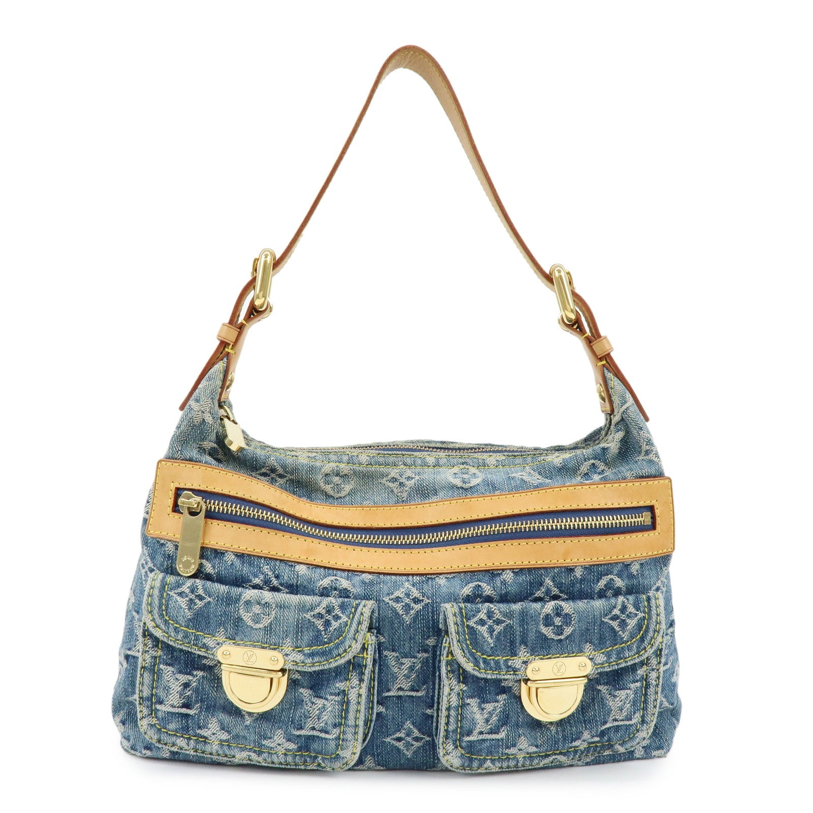 Louis Vuitton Monogram Denim Baggy PM 2Way Bag Shoulder Bag M95049