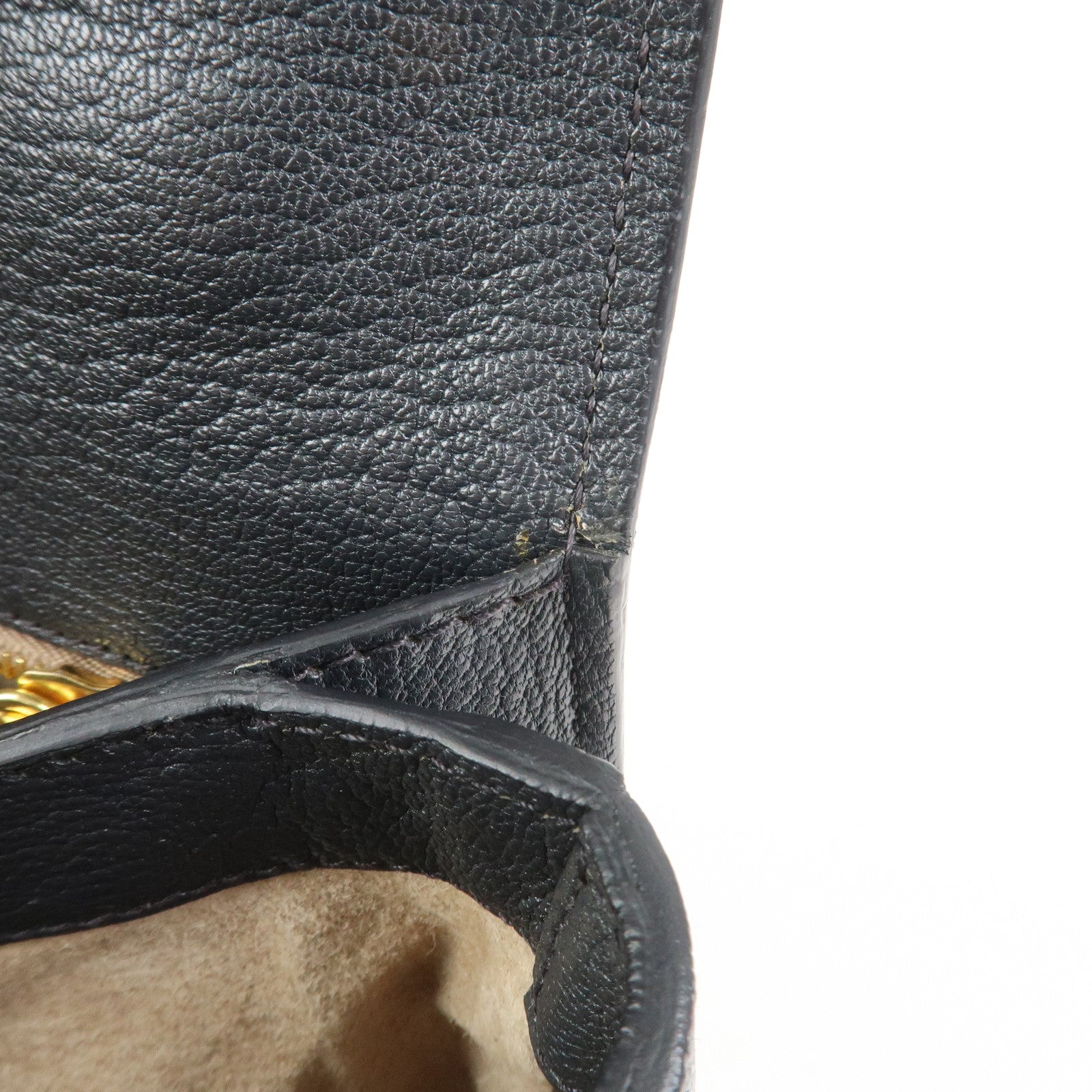 MIU MIU MADRAS Leather 2Way Bag Hand Bag Shoulder Bag Grey