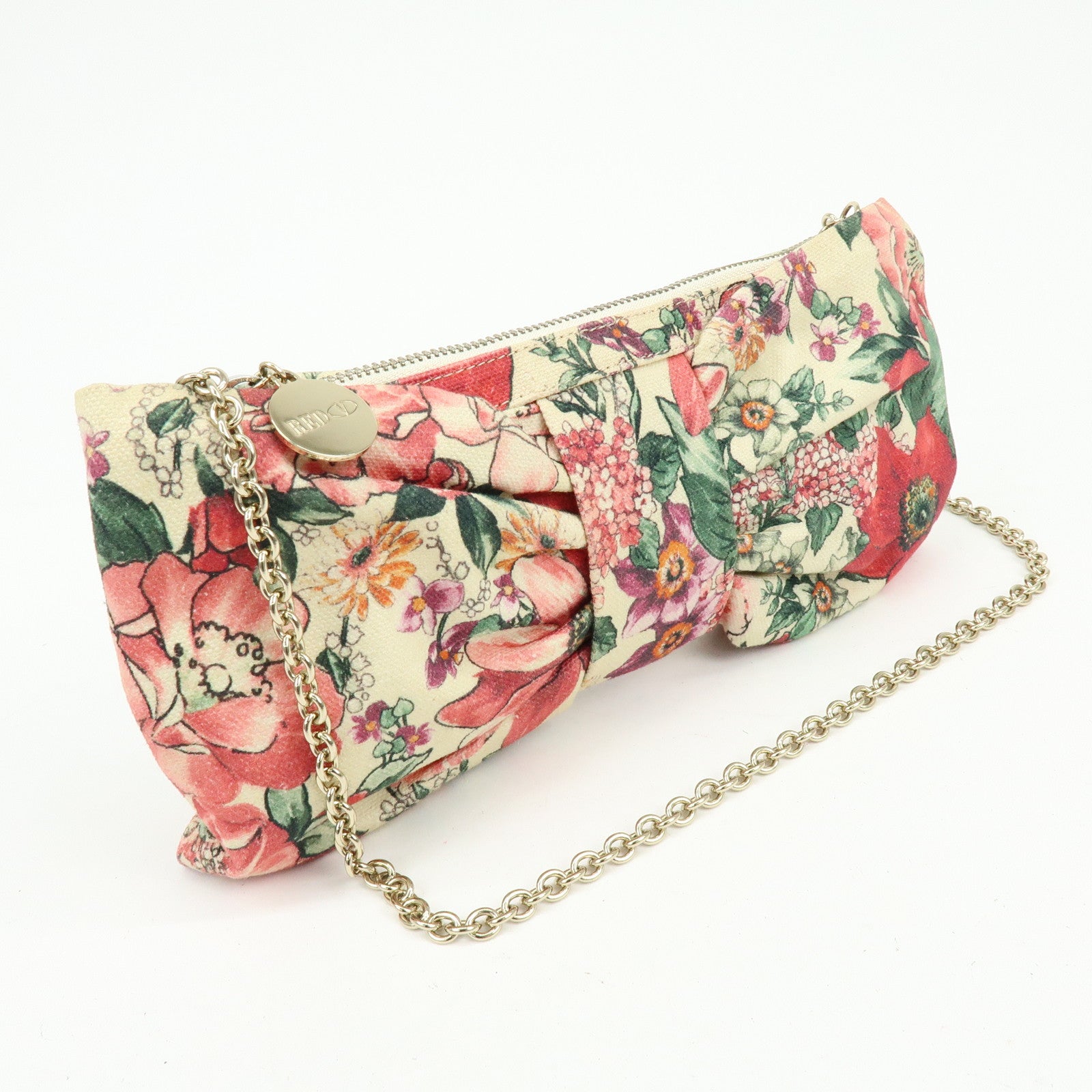 VALENTINO RED Valentino Canvas Ribbon Flower Chain Shoulder Bag