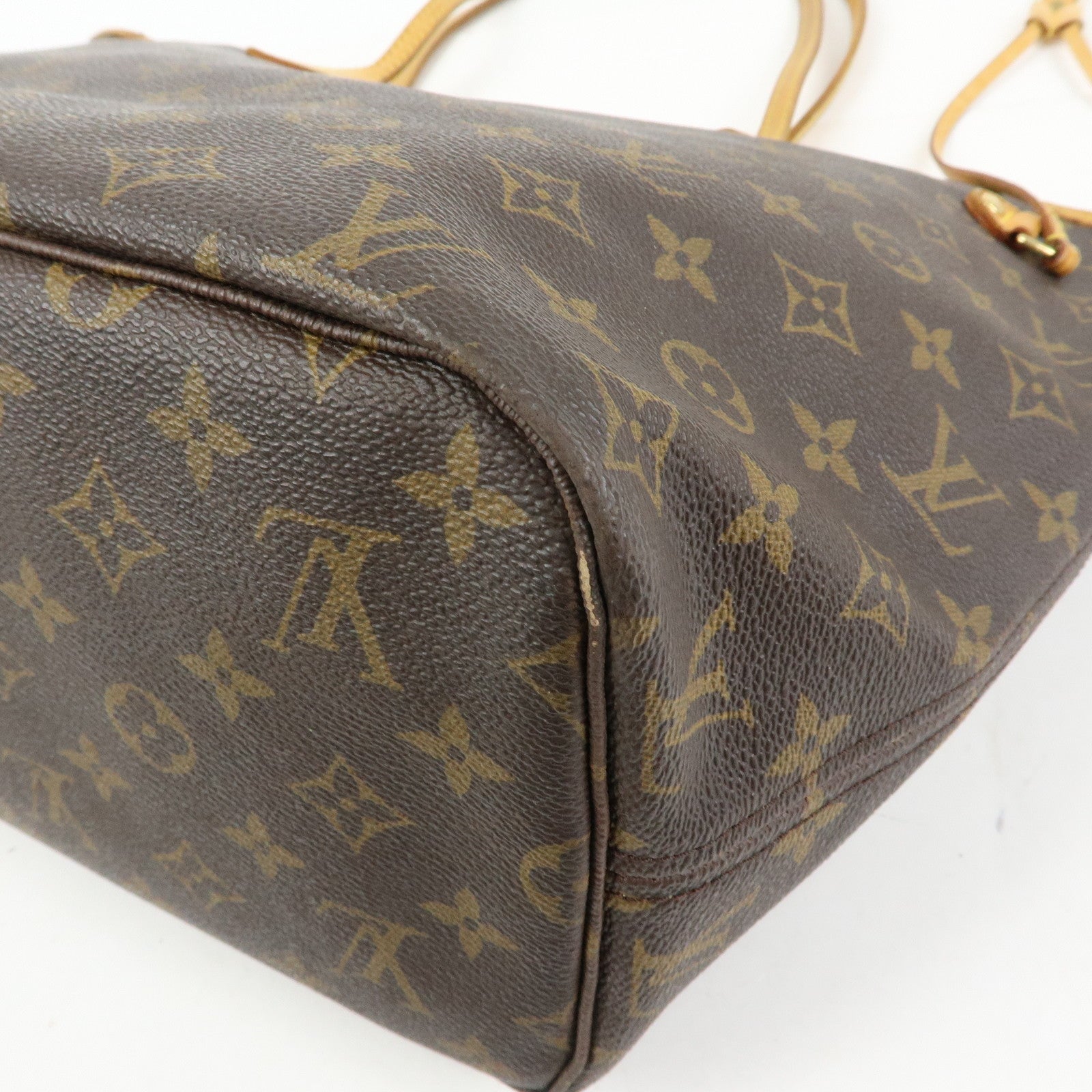 Louis Vuitton Monogram Neverfull MM Tote Shoulder Bag Brown M40156