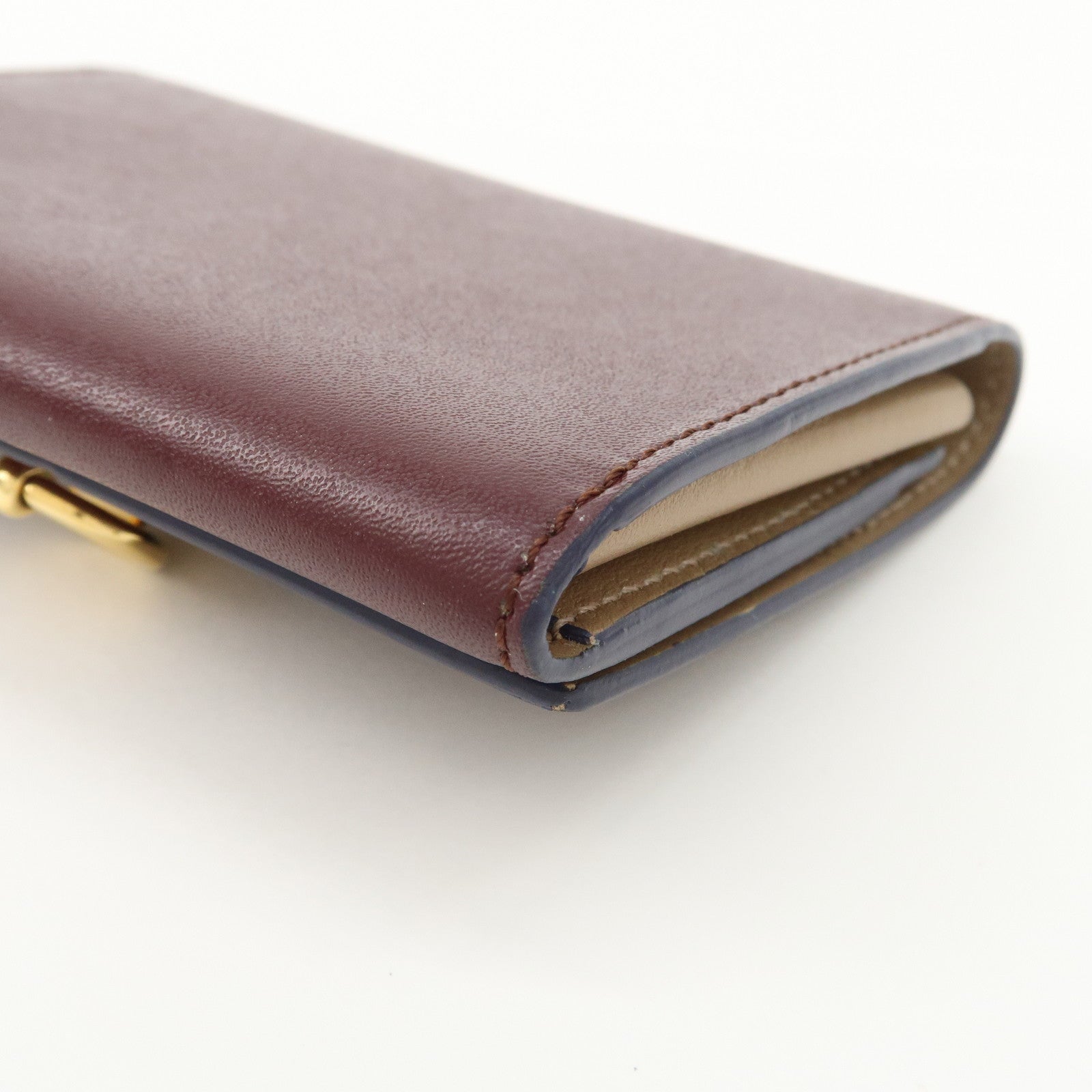 FENDI By The Way Leather Card Case Bordeaux 3M0217