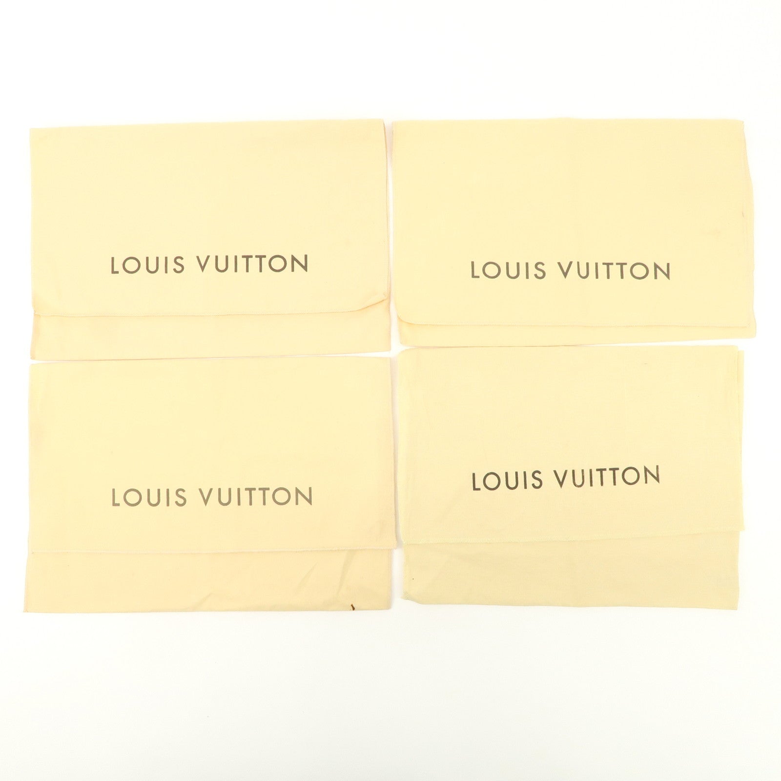 Louis Vuitton Set Of 13 Dust Bag Storage Bag Flap Style Beige Used