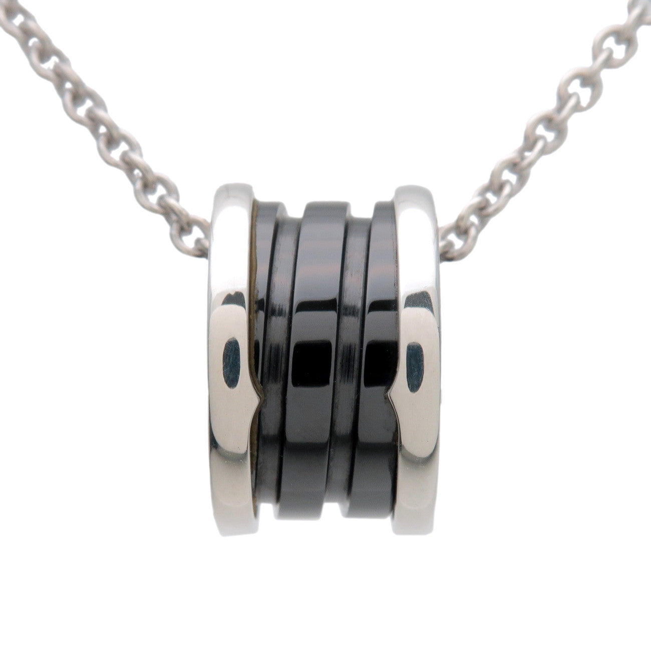 BVLGARI B-Zero1 Save the Children Necklace SV925 Black Ceramic