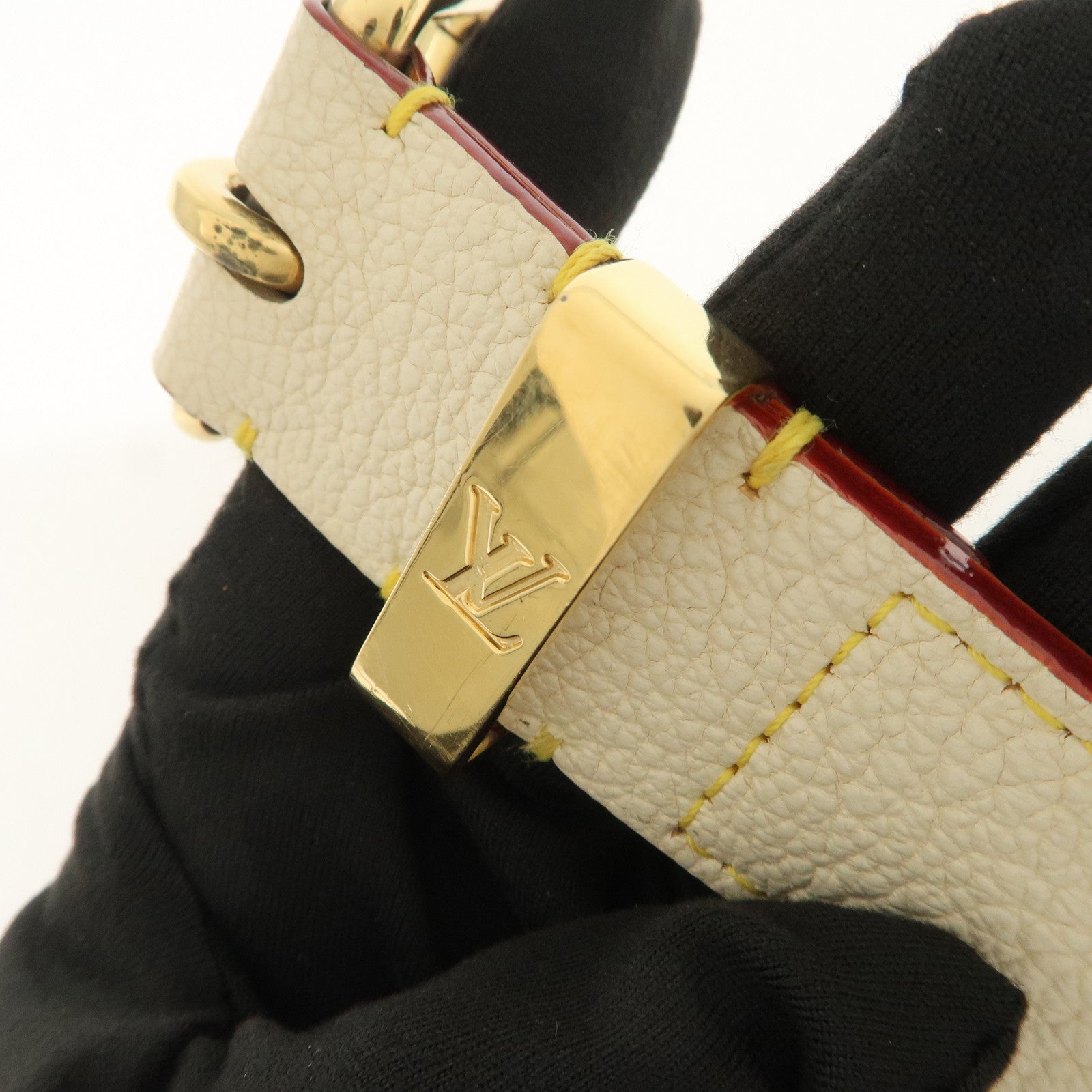Louis Vuitton Ceinture Suhari Large Leather Belt Blanc M6870U