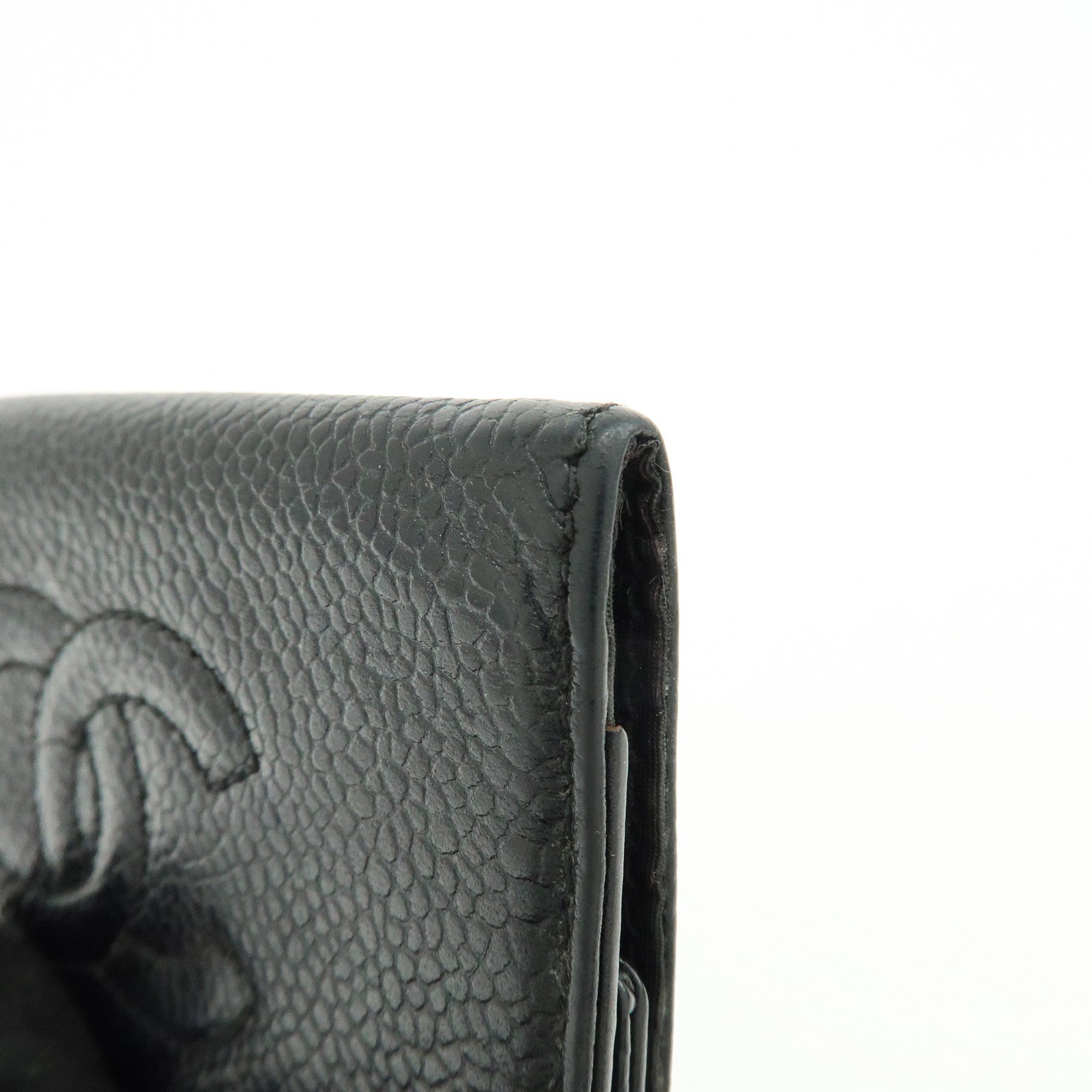 CHANEL COCO Mark Caviarskin 6Rings Key Case Key Holder Black A13502