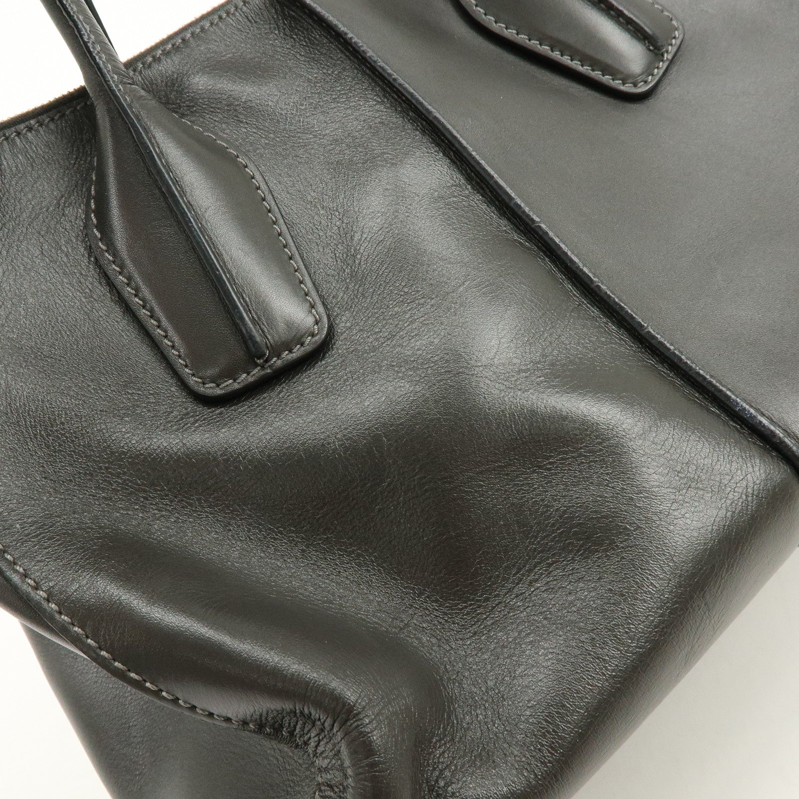 TOD’S D Cube Leather 2Way Bag Hand Bag Shoulder Bag Dark Gray