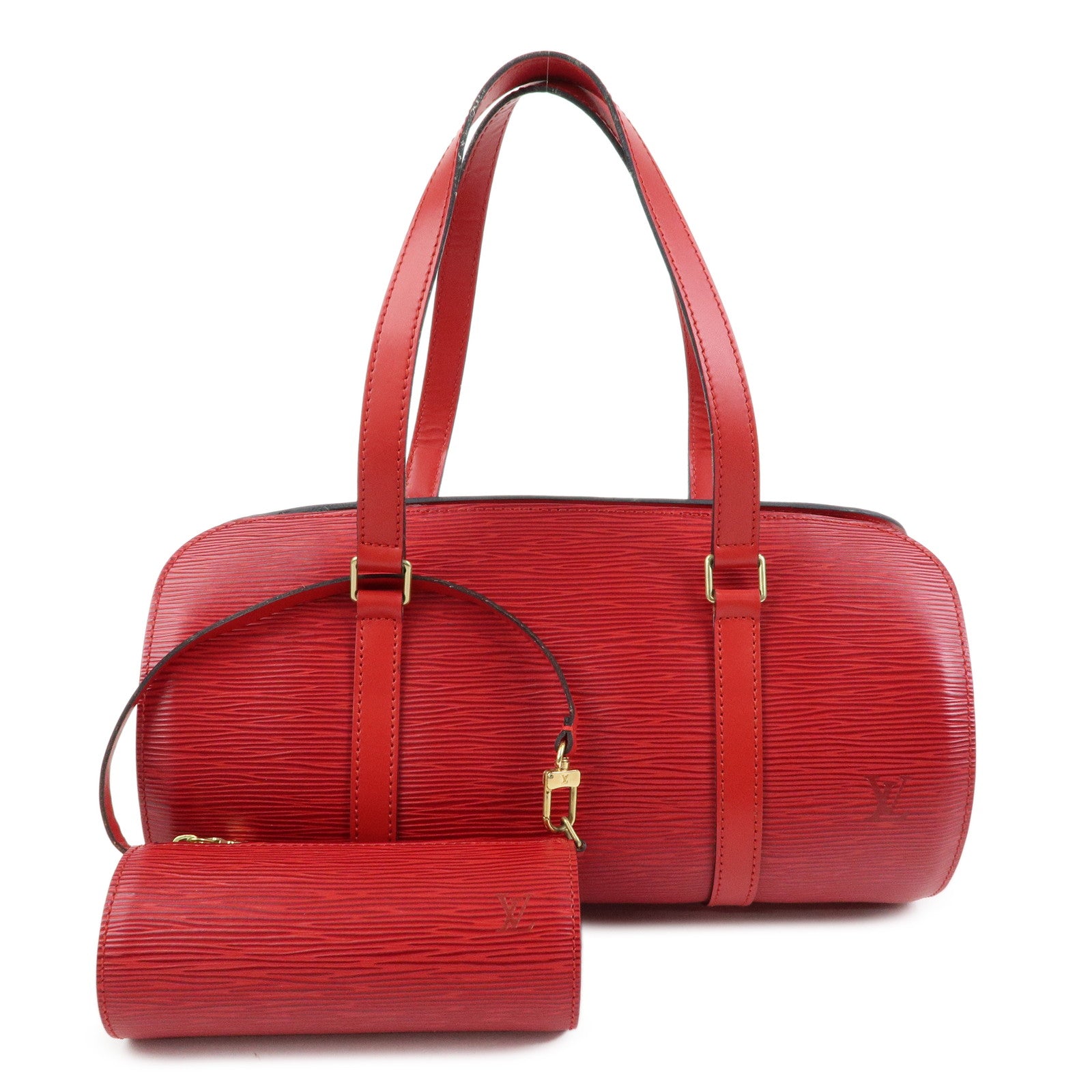 Louis Vuitton Epi Soufflot Hand Bag Castillian Red M52227