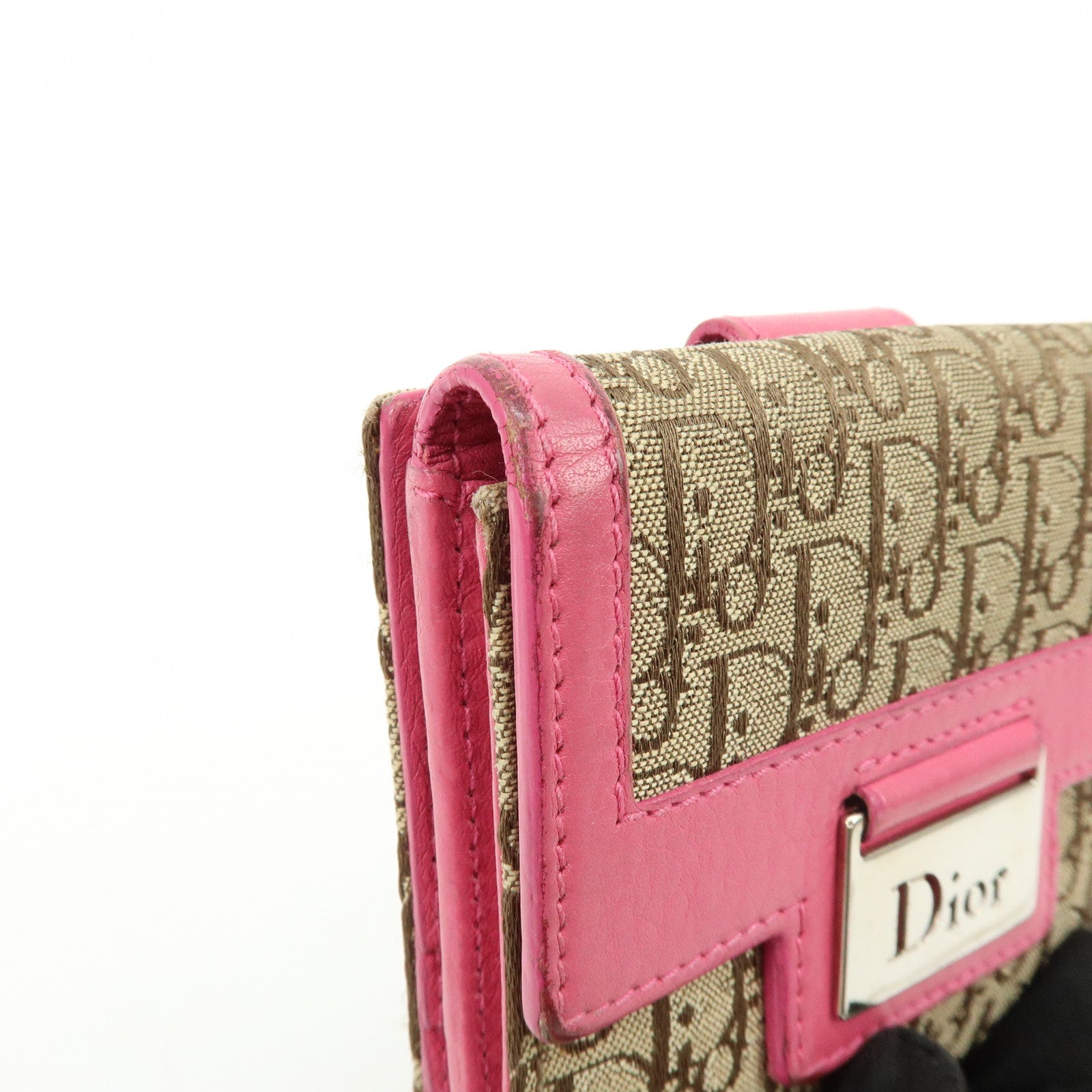 Christian Dior Street Chic Trotter Jaquard Canvas Leather Wallet