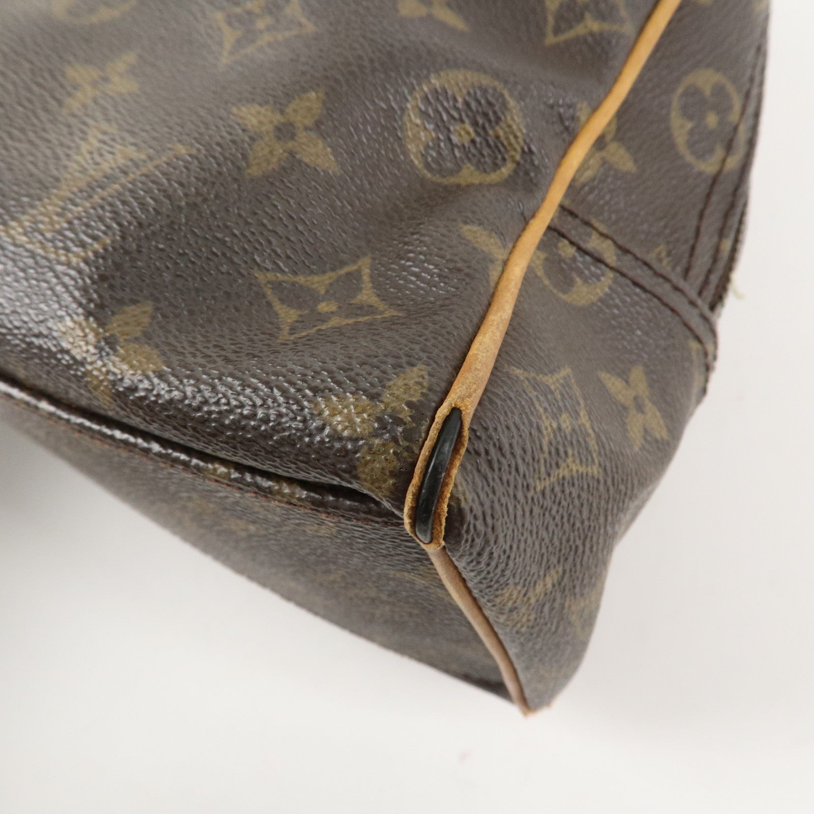 Louis Vuitton Monogram Manhattan PM Hand Bag Brown Gold HDW M40026 Used