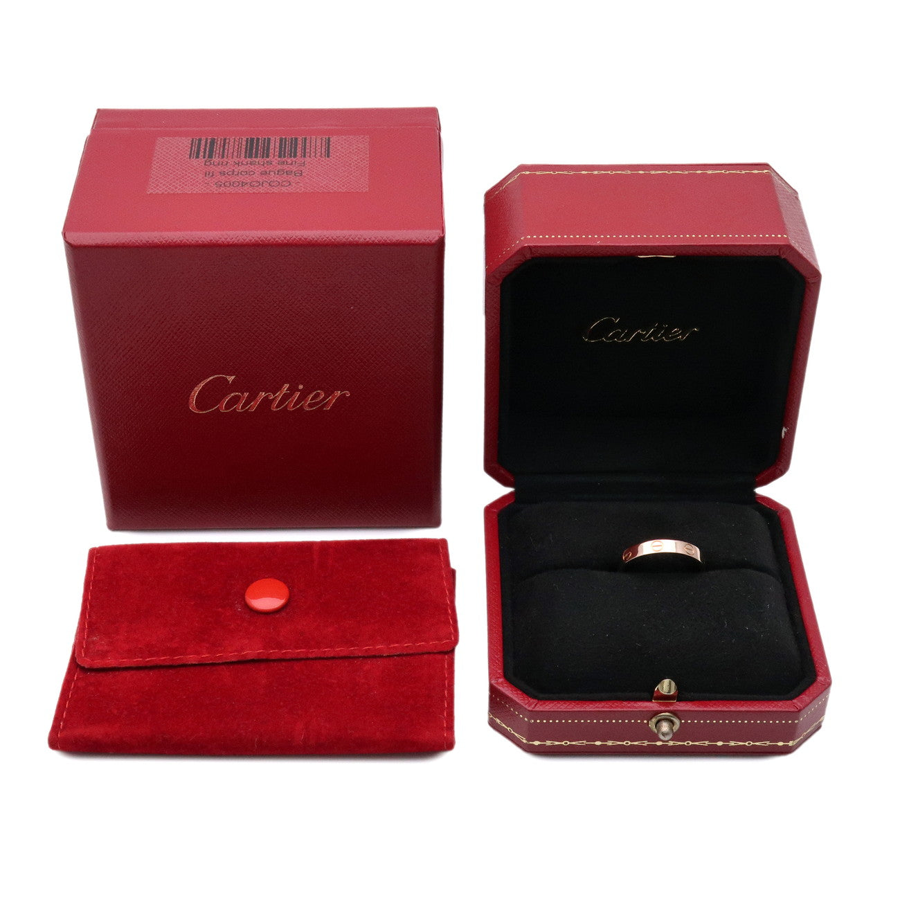 Cartier Mini Love Ring #56 K18PG 750PG Rose Gold US7.5 EU56 HK17