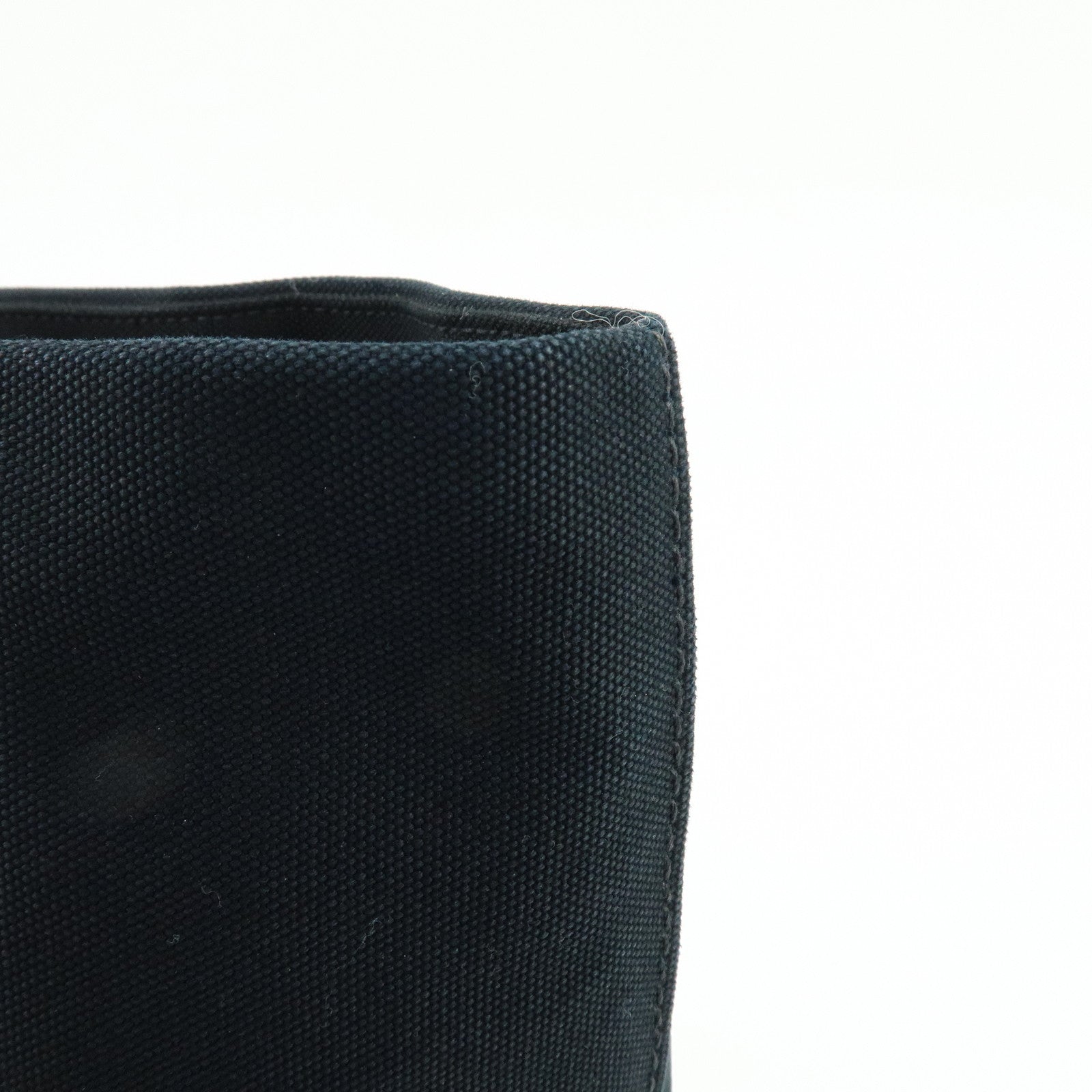 MIU MIU Canvas Leather Tote Bag Hand Bag Shoulder Bag Black