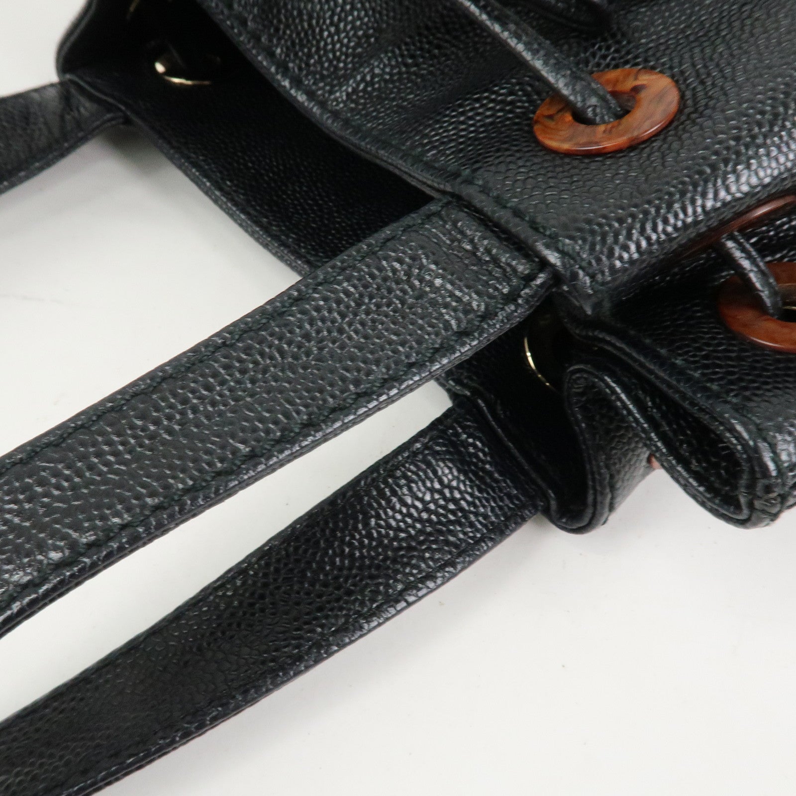 CHANEL COCO Mark Caviarskin Shoulder Bag Hand Bag Black