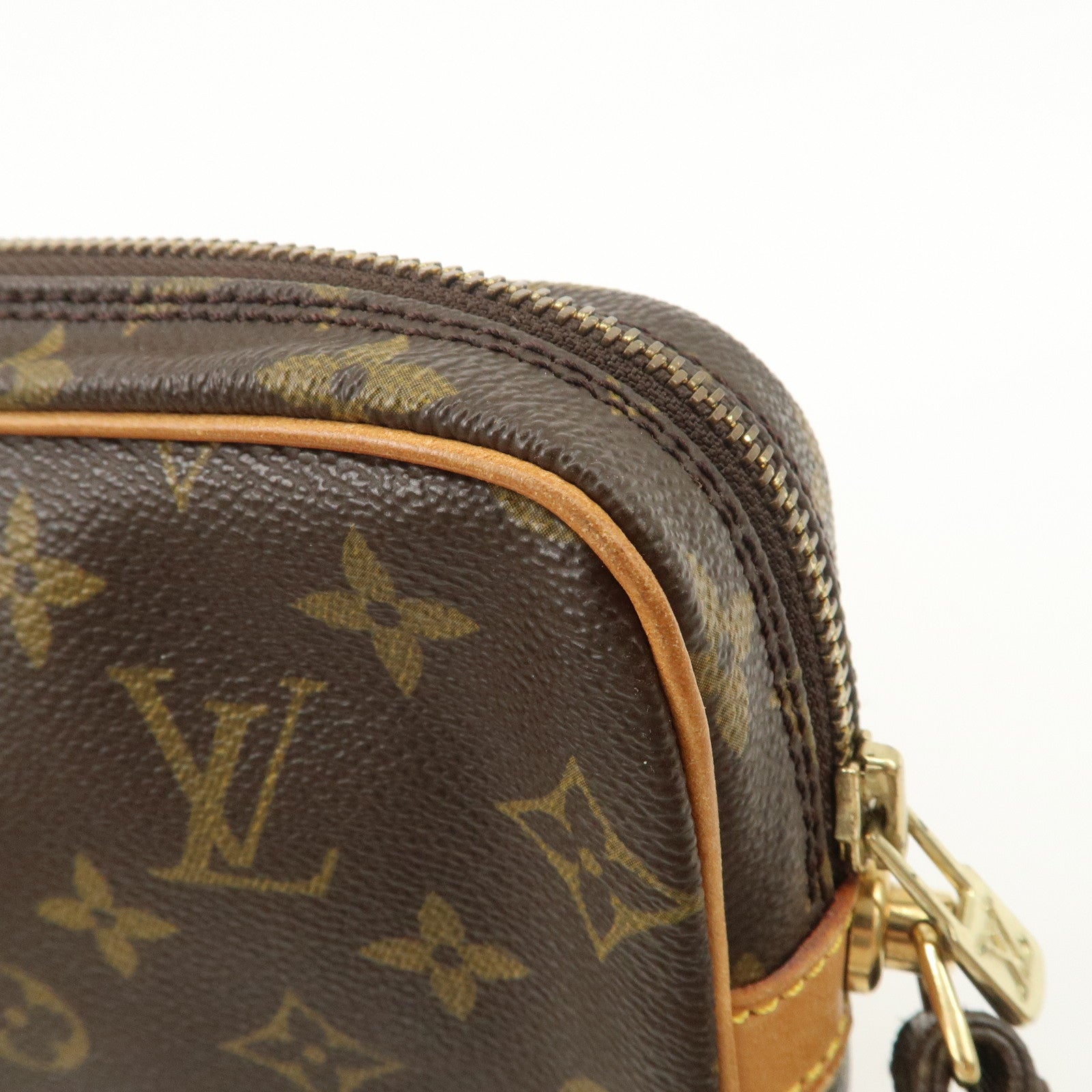 Louis Vuitton Monogram Marly Dragonne GM Clutch Bag Brown M51825 Used