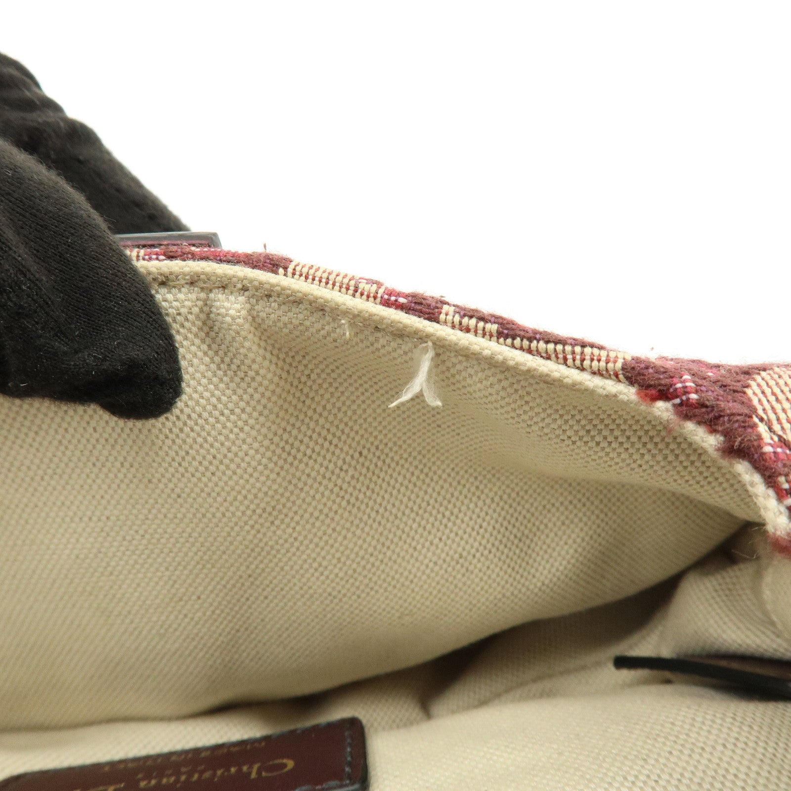 Christian Dior Oblique Jacquard Leather Mini Saddle Bag Hand Bag